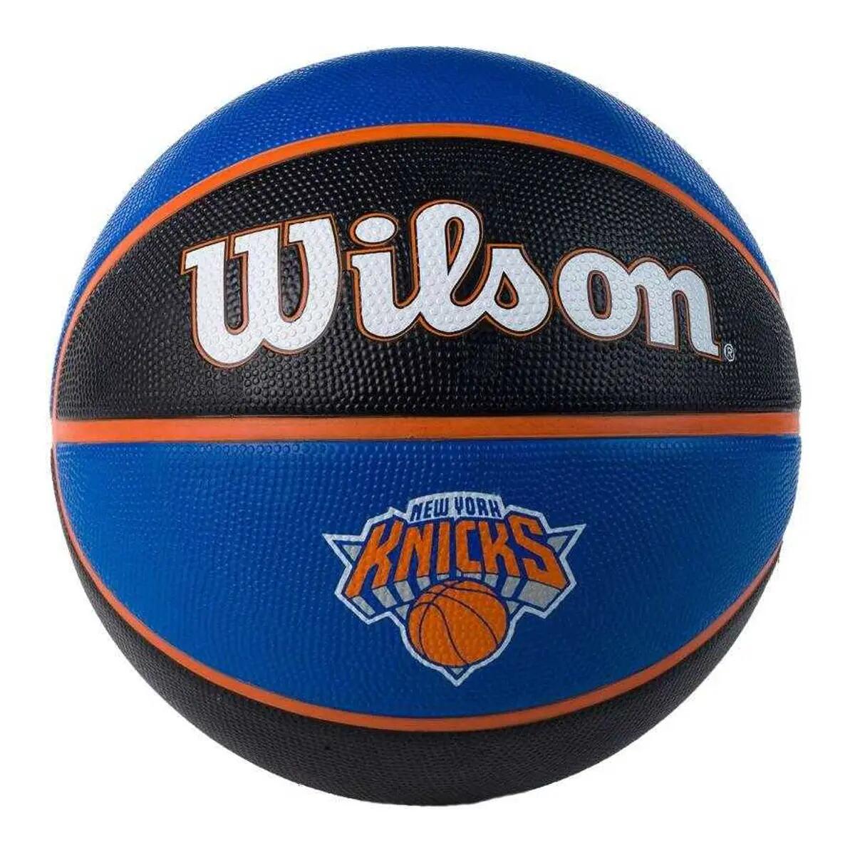 Pallacanestro Maglia New York Wilson NBA Team Nero Blu 7 2/3
