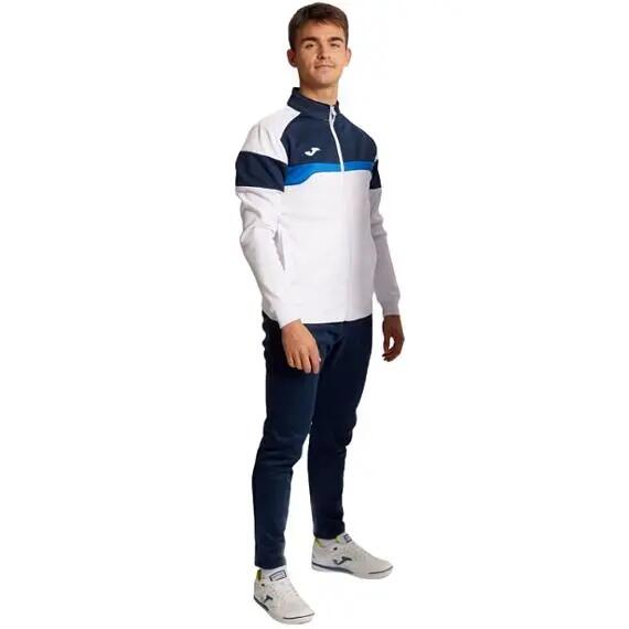 Trainingsanzug Joma Danubio III Weiß und Blau 3/4