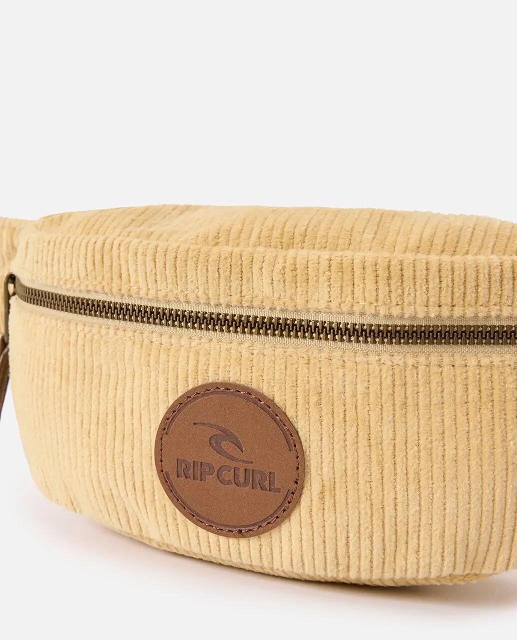 Sac banane Femme Velours - Chameau 4/5