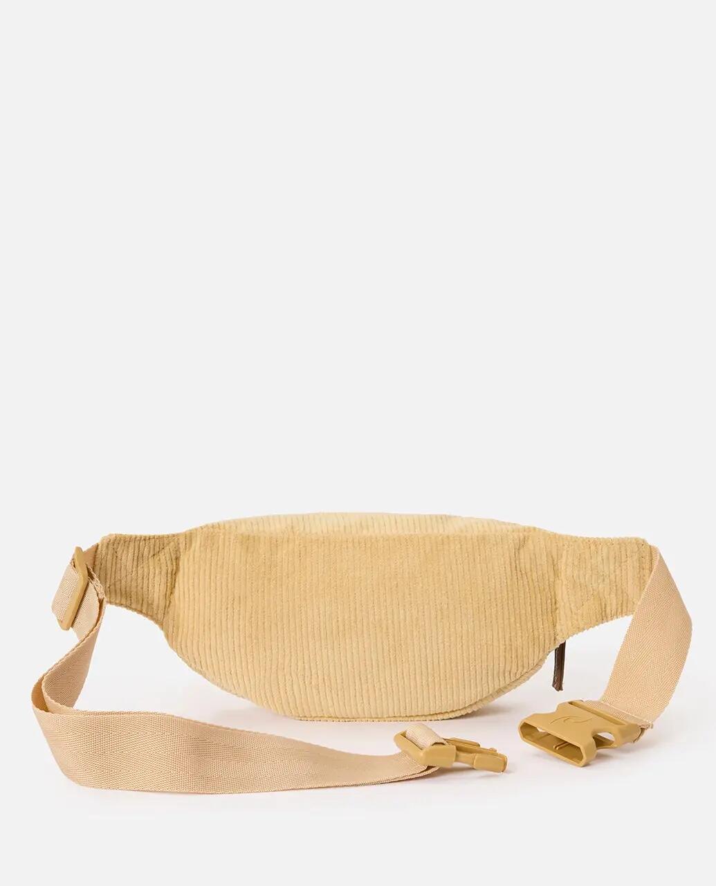 Sac banane Femme Velours - Chameau 3/5