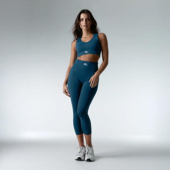 Ensemble de sport Top+Legging Strong motion Compressive pour femmes Black Limba