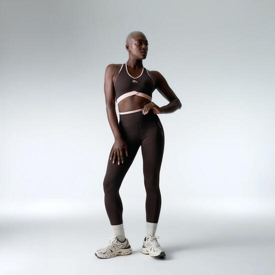 Ensemble de sport Top+Legging Shape Pulse & Trackline pour femmes Black Limba
