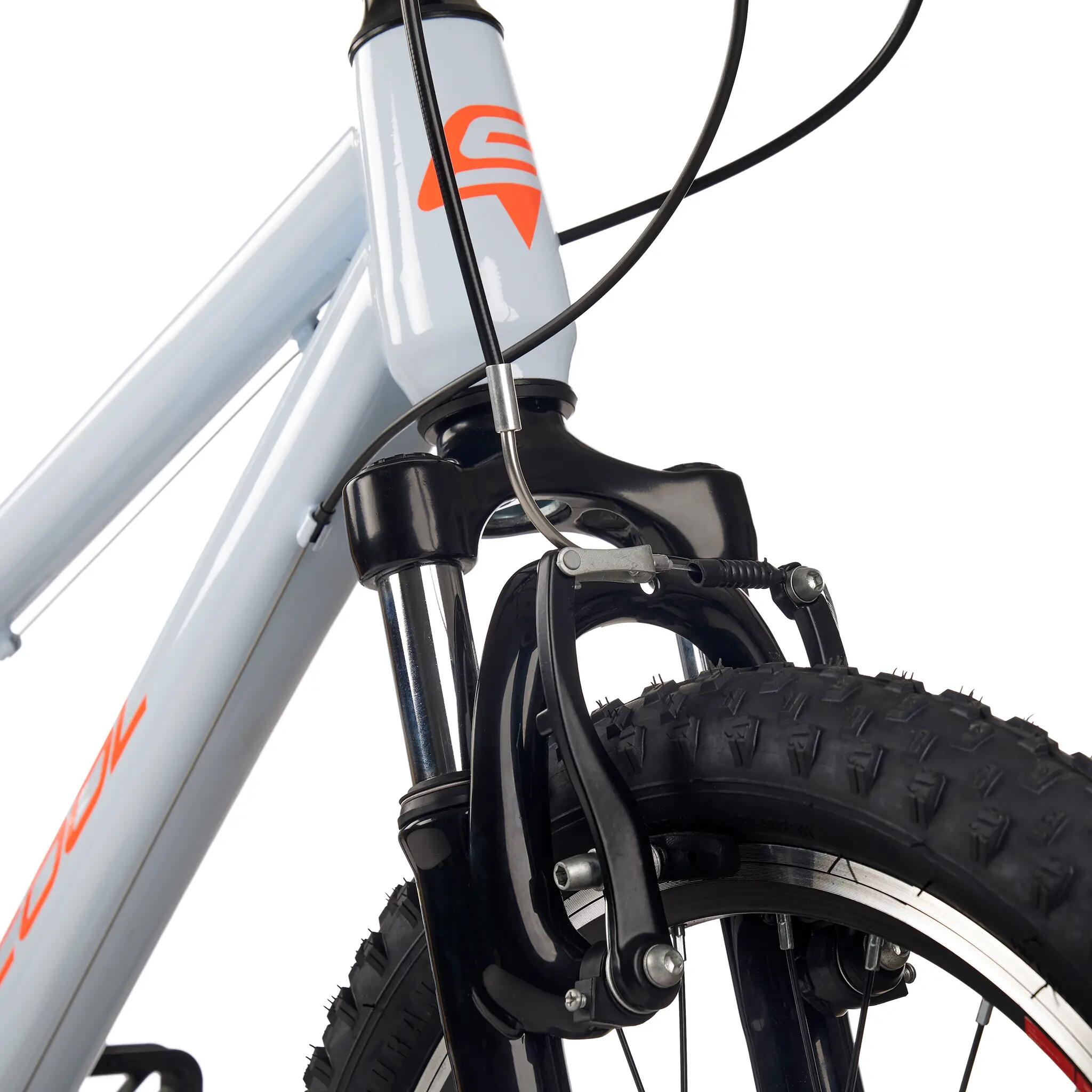 Xroc, 20 Zoll Kinderfahrrad, 6-Gang, Grau/Neonorange, 115–135 cm 6/8