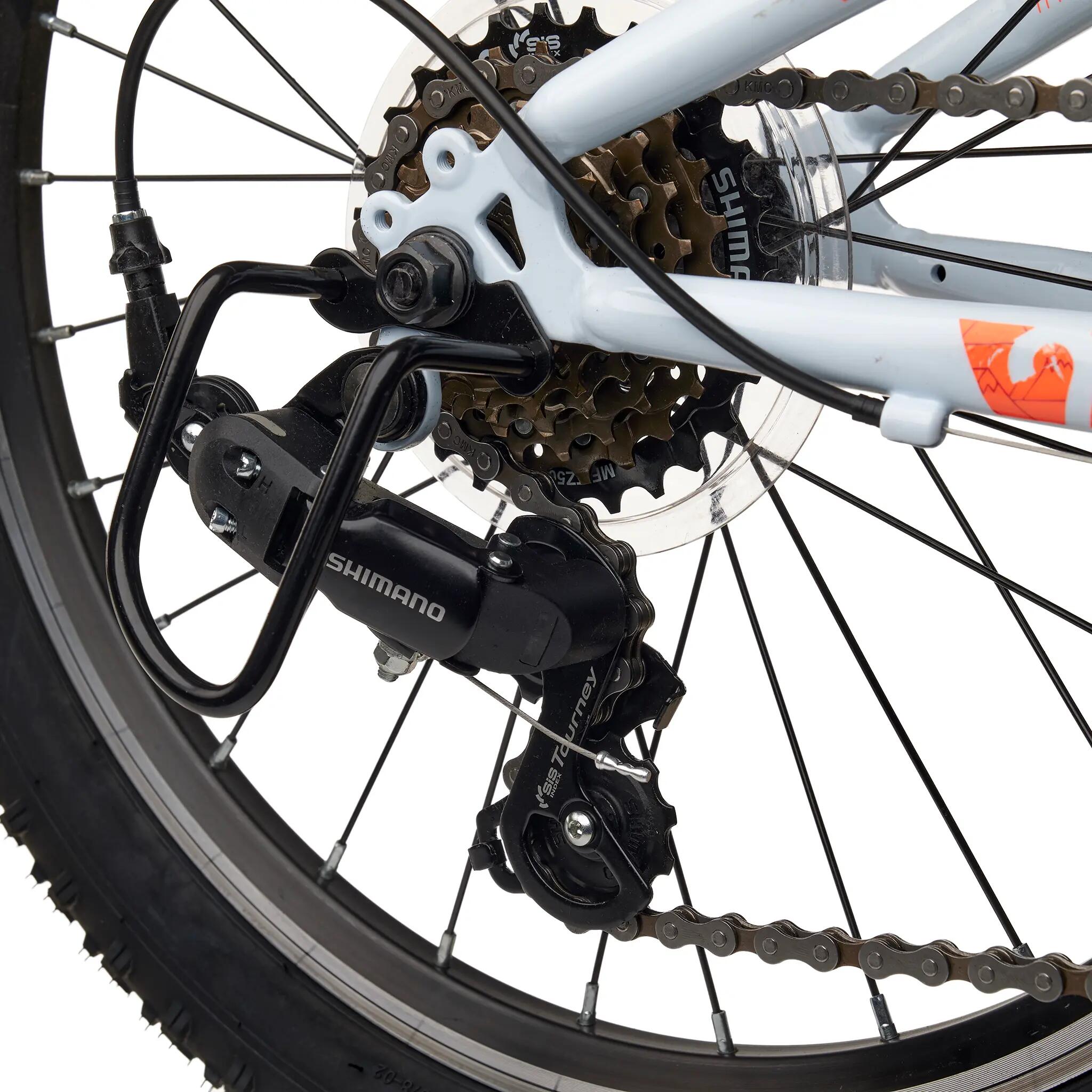 Xroc, 20 Zoll Kinderfahrrad, 6-Gang, Grau/Neonorange, 115–135 cm 3/8