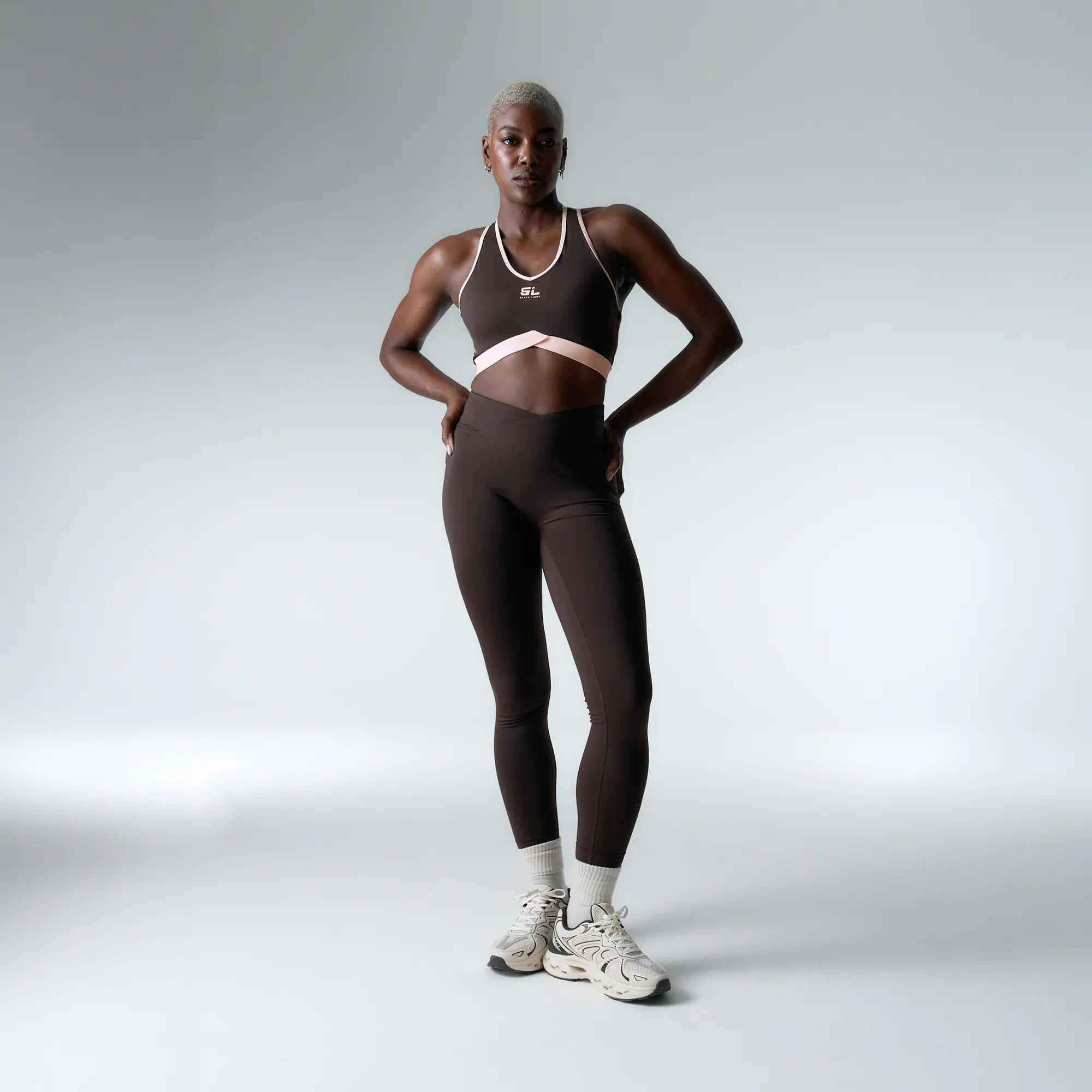 Ensemble de sport  Top+Legging Shape Pulse & Ica pour femmes Black Limba 1/6