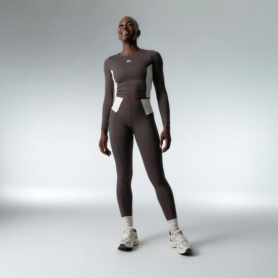Ensemble de sport Top+Legging Sharpline pour femmes Black Limba