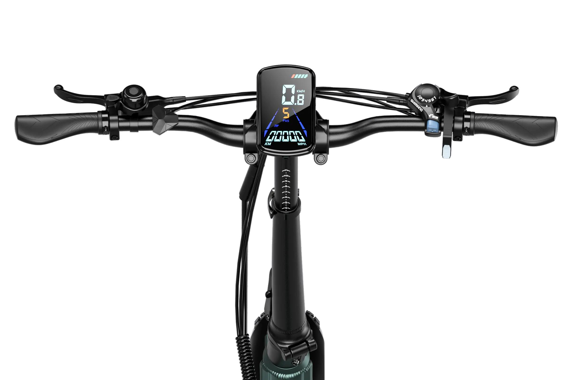 Bicicleta elétrica dobrável ZWheel Urban Compass, 250W, 55Nm, 13Ah, 100km, cinza 6/7