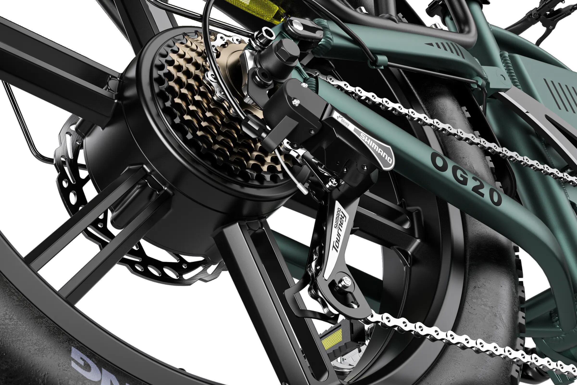 Bicicleta elétrica dobrável ZWheel Urban Compass, 250W, 55Nm, 13Ah, 100km, cinza 5/7