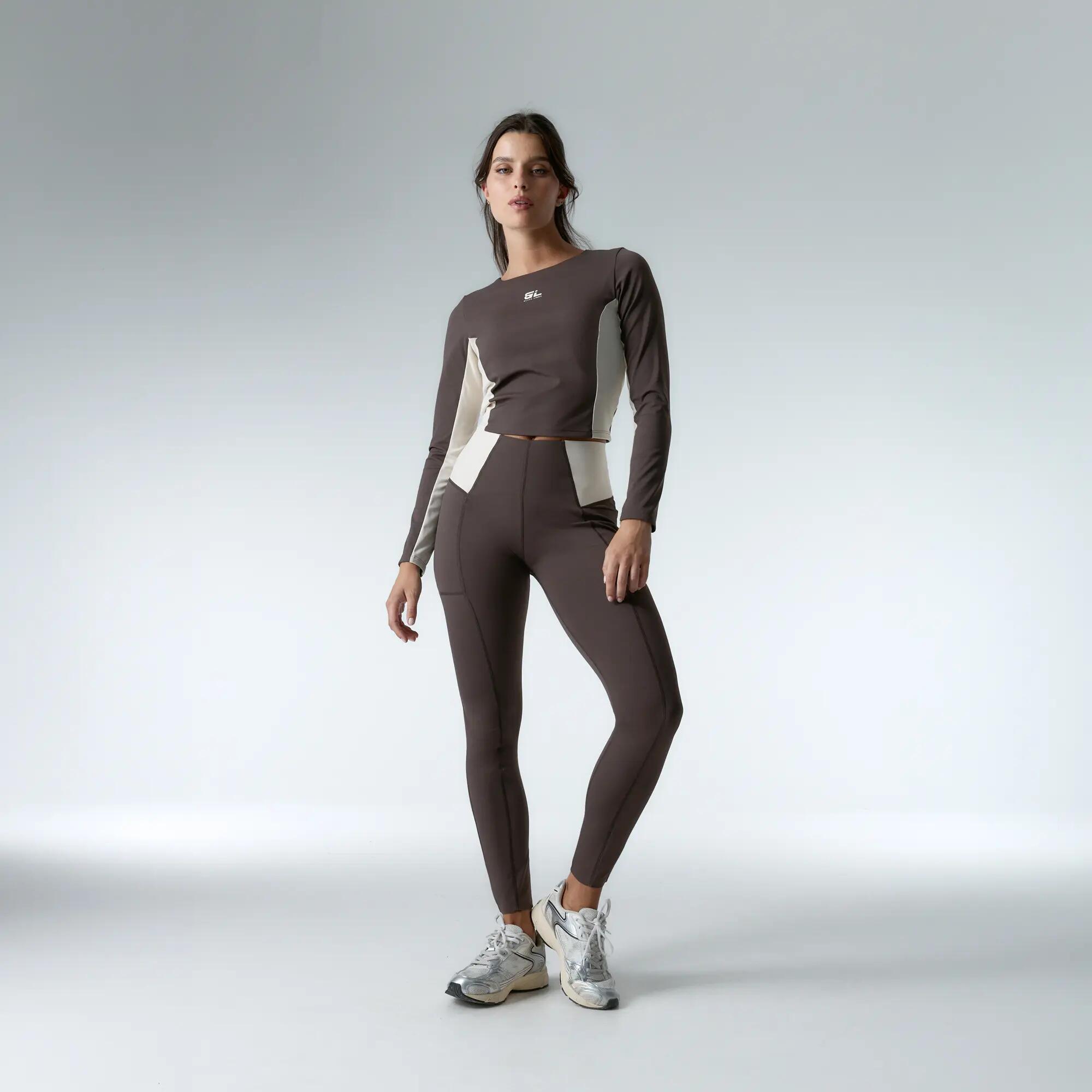 Ensemble de sport Top+Legging Sharpline  pour femmes Black Limba 3/6