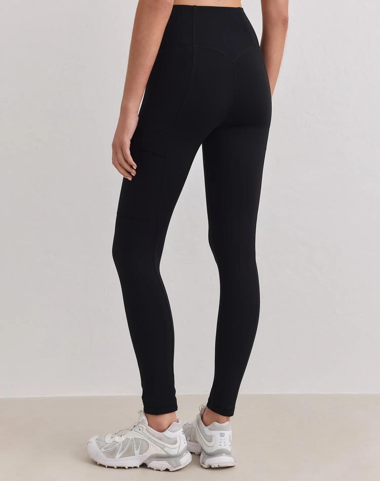Femme Legging Chaud à poches Noir 2/7