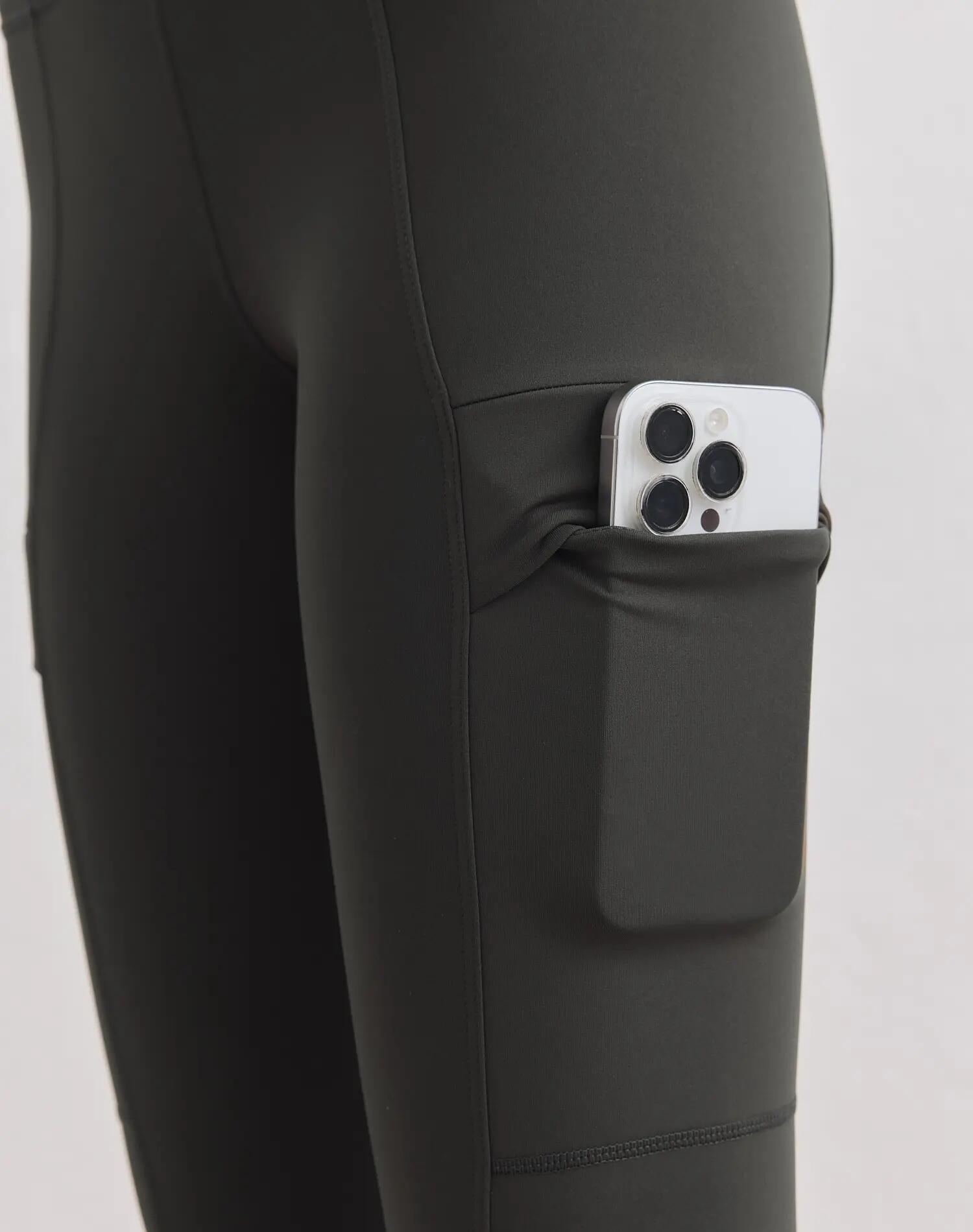 Femme Legging Chaud à poches Lierre foncé 4/5