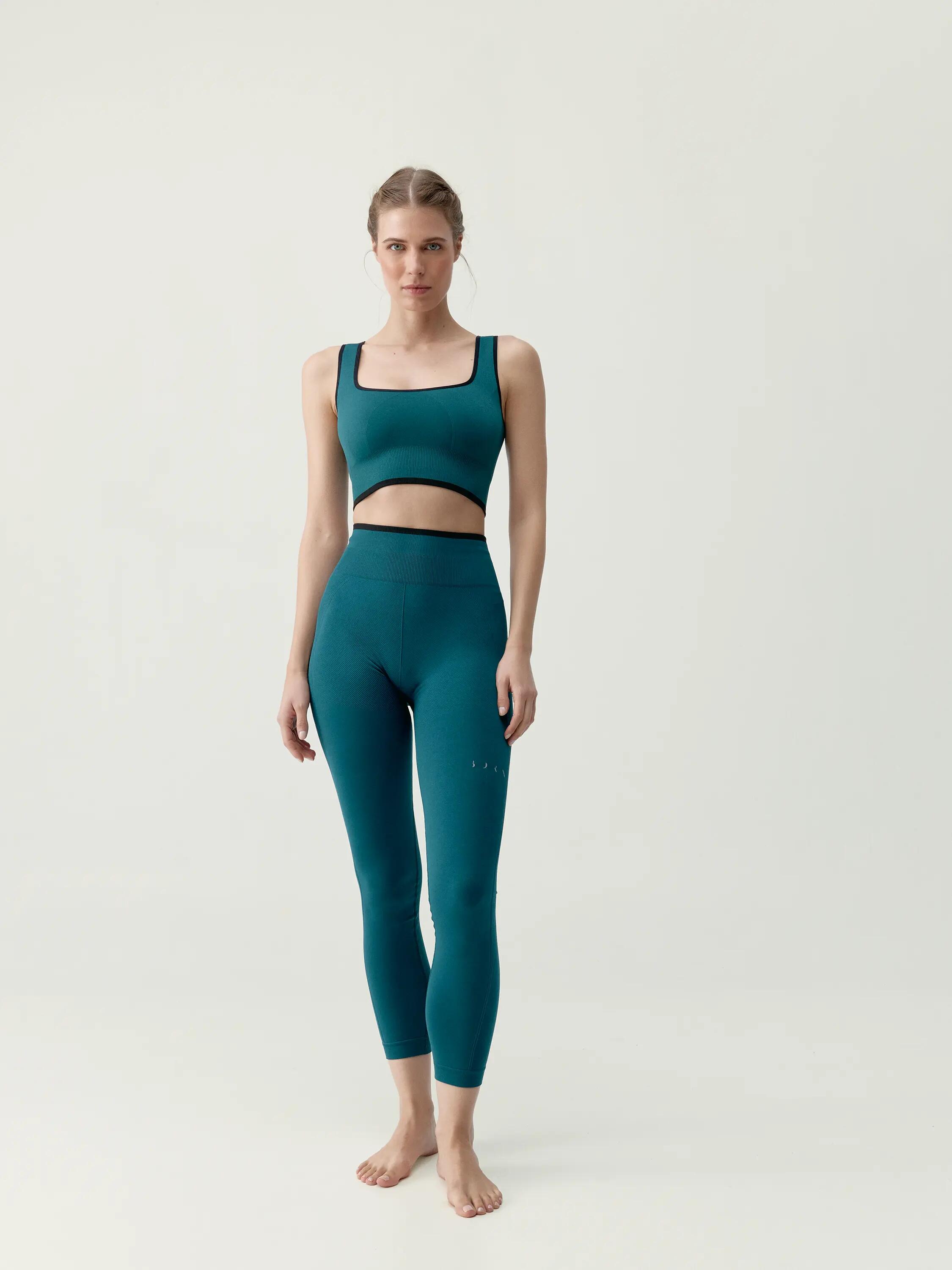Legging sportivo donna Tierra Senza cuciture vita alta effetto modellante 4/5