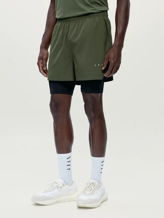 Short de sport homme Strider 2 en 1 avec short intérieur avec poches