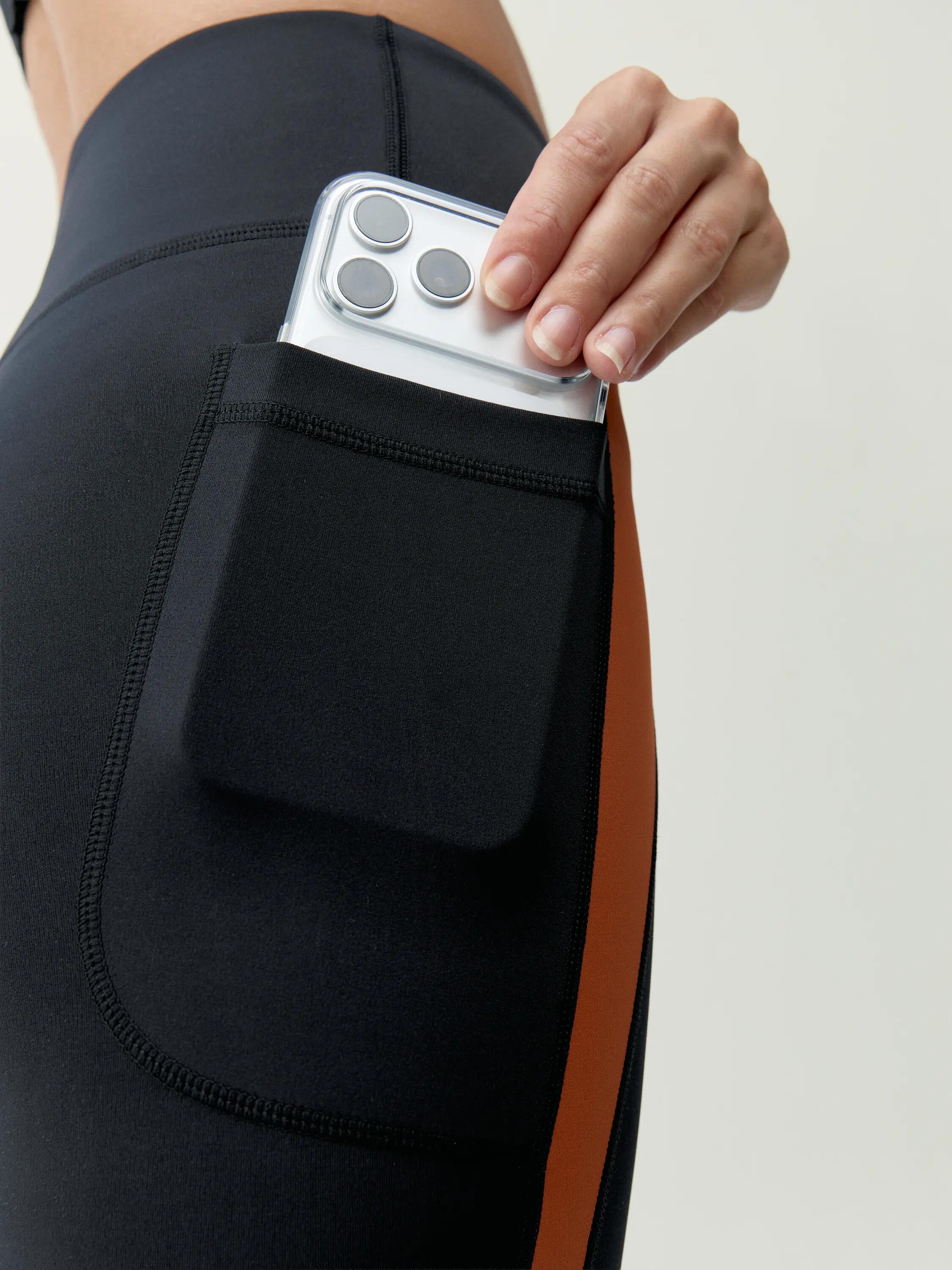 Sportleggings Damen Tao Extrahoher Bund mit Taschen formender Effekt 3/7