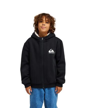 Zip-Hoodie FLEECE SHERPA Schwarz Junge