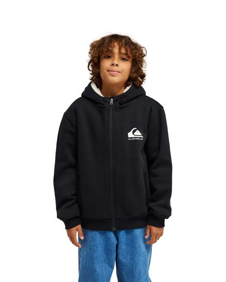 Zip-Hoodie FLEECE SHERPA Schwarz Junge