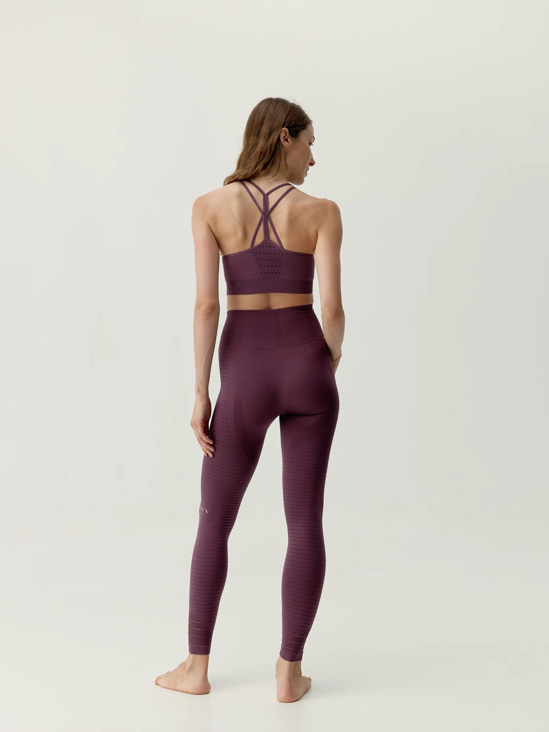 Legging de sport femme Hatha longueur longue taille haute 6/6