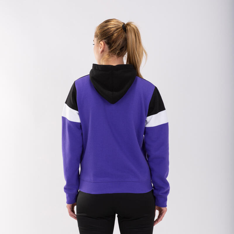 Sweat à capuche Femme Joma Crew iv violet noir blanc