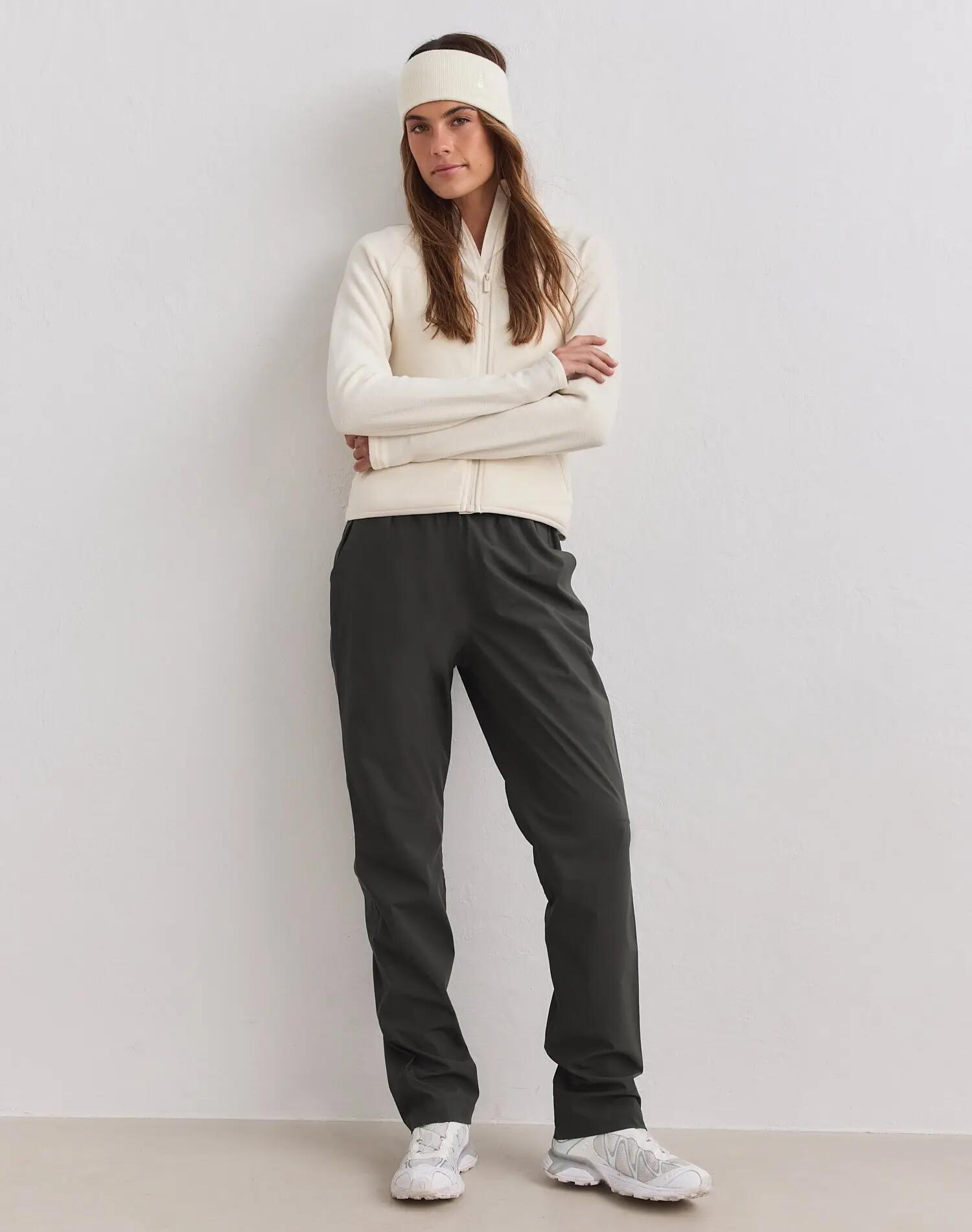 Mujer Pantalón Impermeable de Poner Ajustable Cremallera Gemelo Hiedra Oscura 5/6