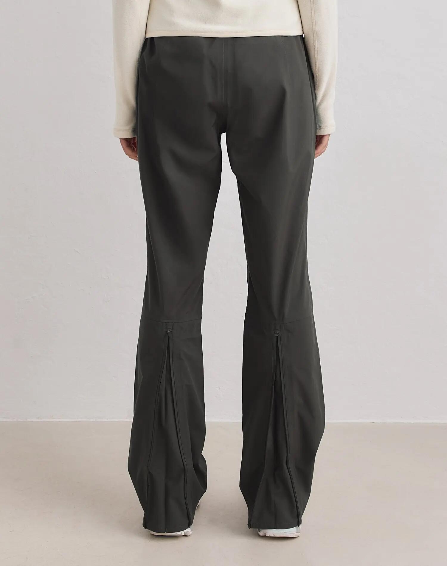 Mujer Pantalón Impermeable de Poner Ajustable Cremallera Gemelo Hiedra Oscura 3/6