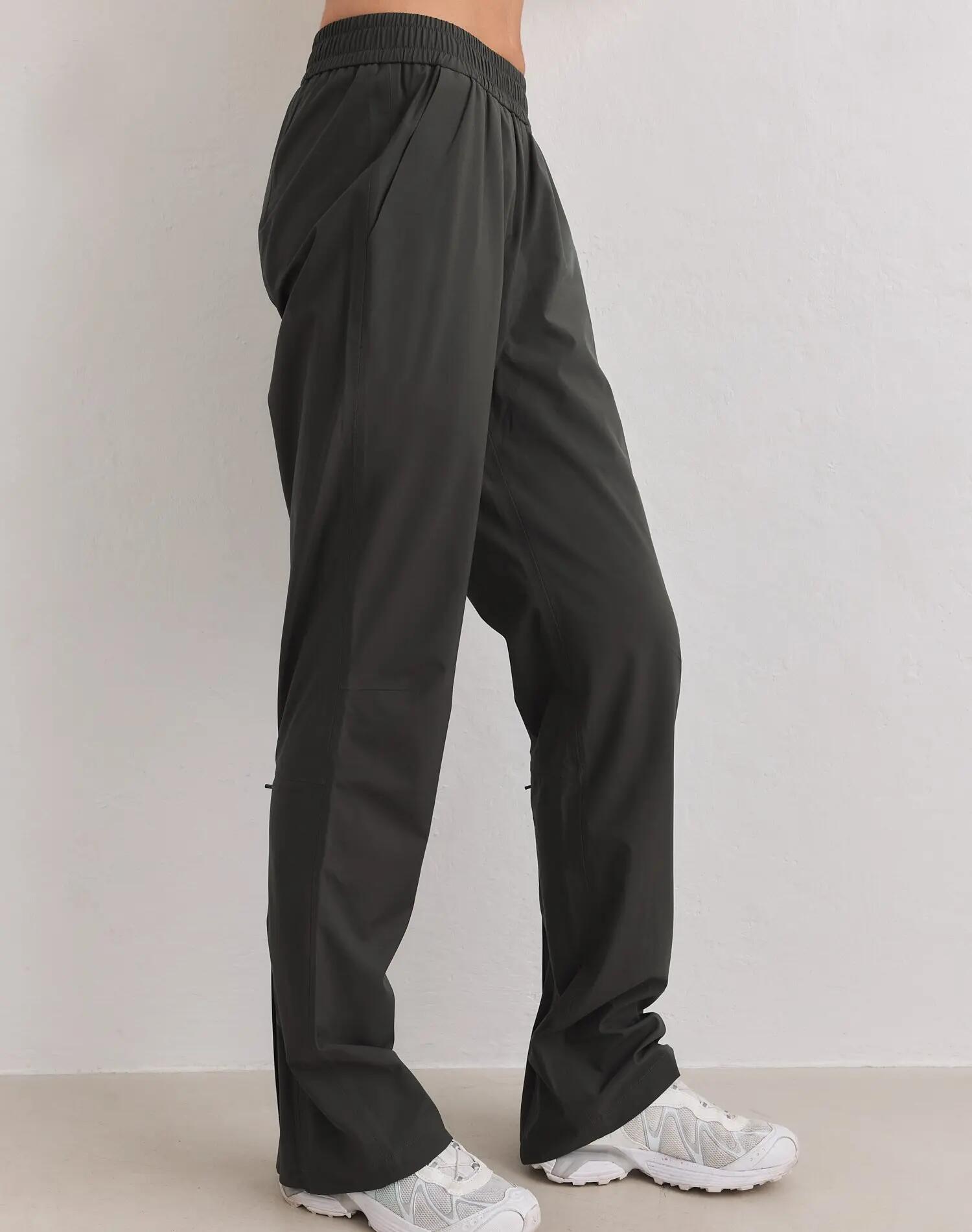 Mujer Pantalón Impermeable de Poner Ajustable Cremallera Gemelo Hiedra Oscura 2/6