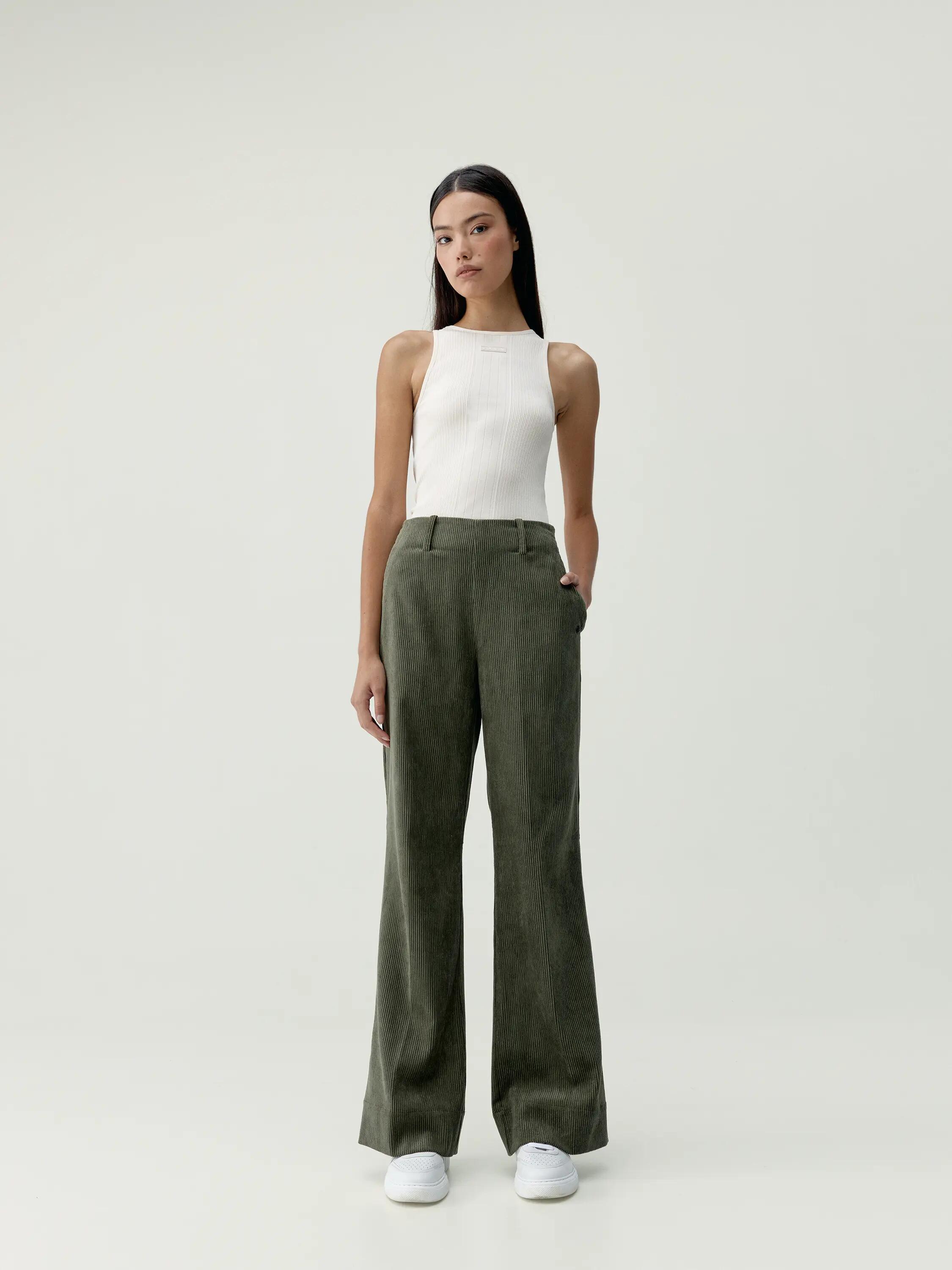 Pantaloni sportivi donna Zinnia Gamba larga con tasche chiusura con zip 5/7