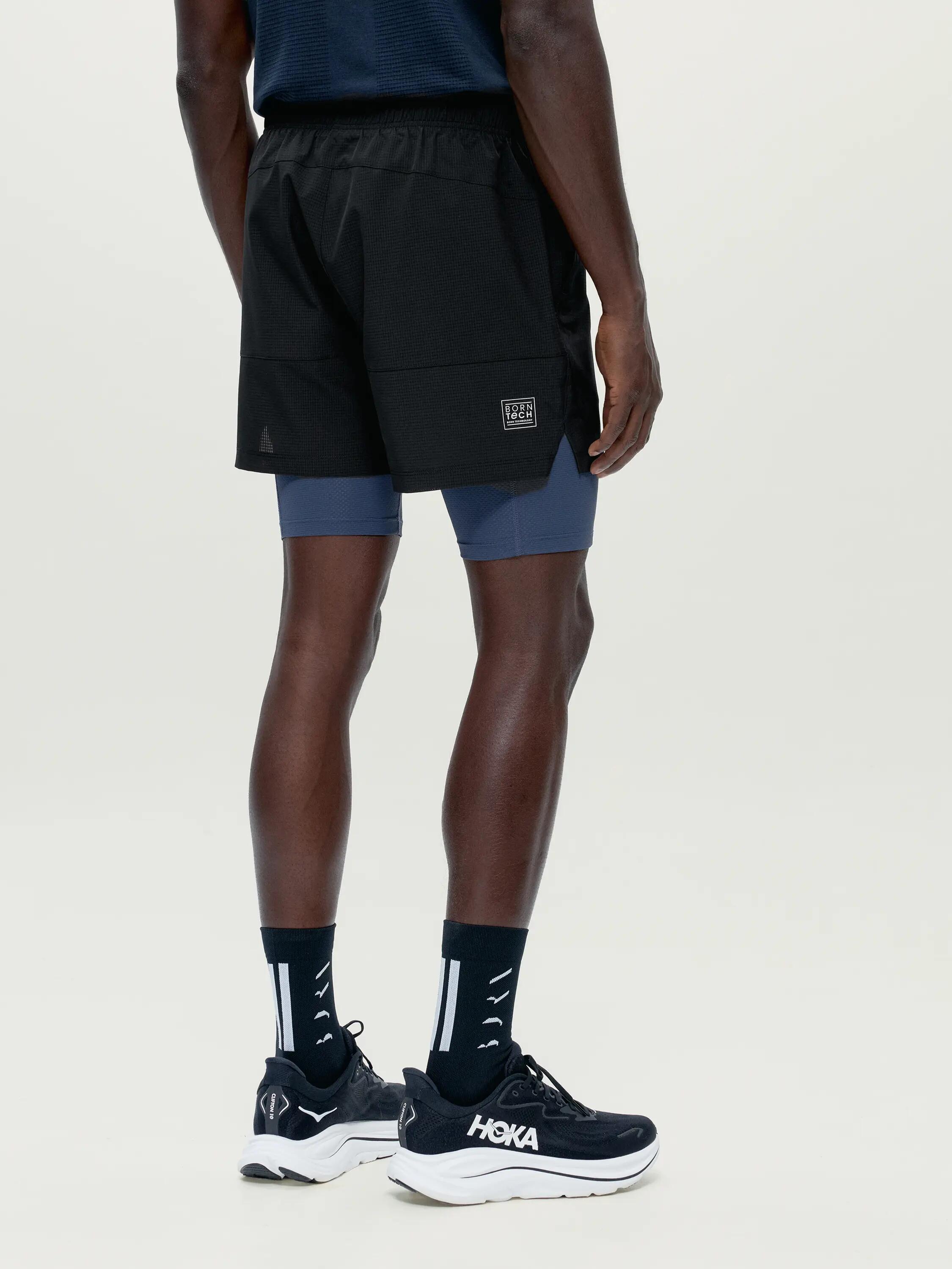 Pantalón corto deportivo de hombre Strider 2 en 1 con bolsillos 2/6