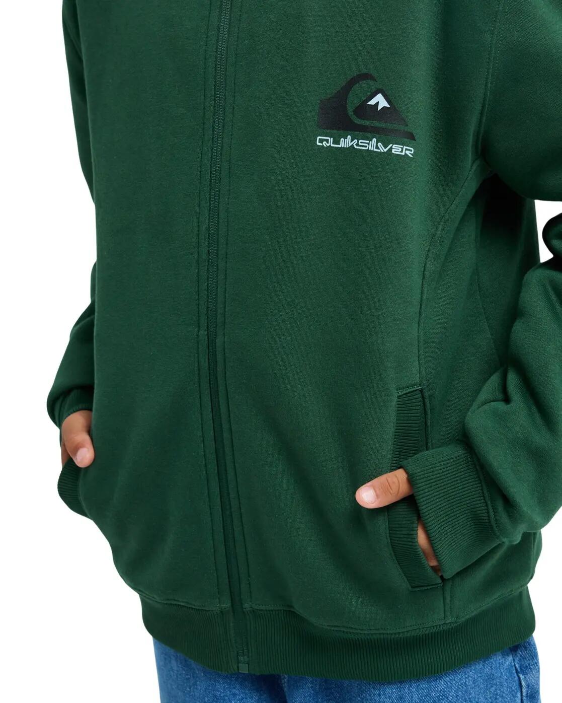 Sudadera con capucha y cremallera FLEECE SHERPA Verde Niño 4/4