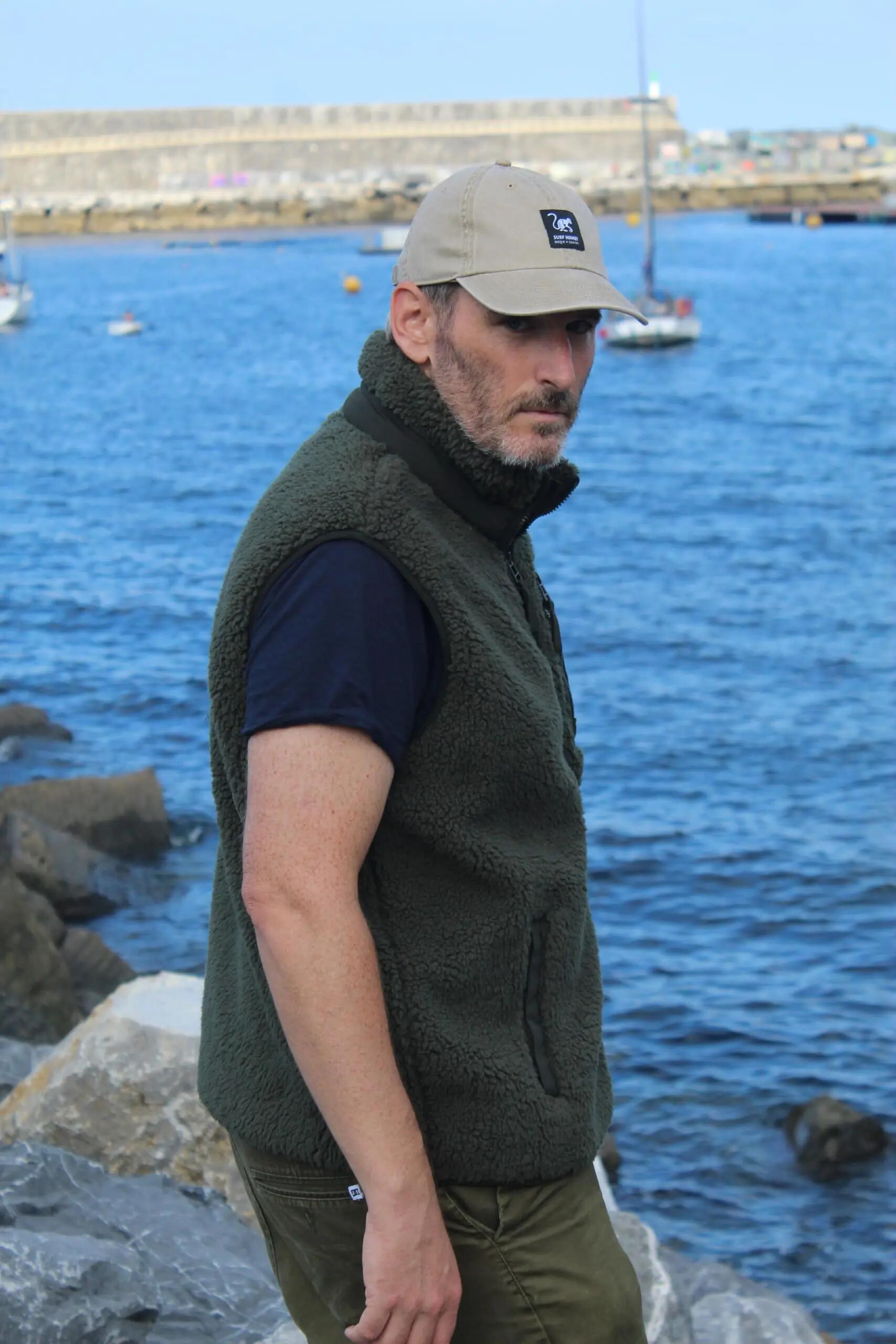 Gilet sherpa - Outdoor - Unisex - Chaud, doux, sans capuche - Vert foncé 3/6