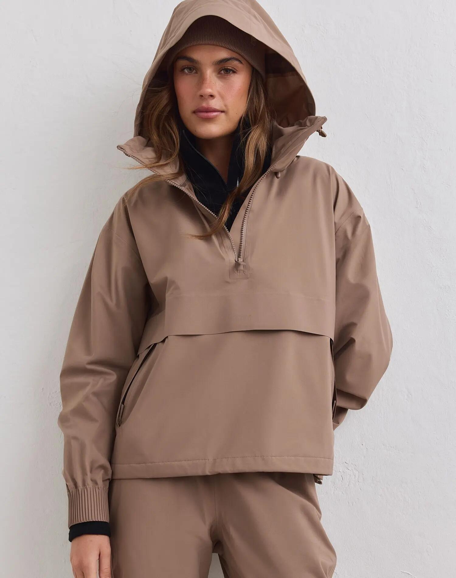 Donna Anorak Impermeabile Elasticizzato Nocciola 6/7