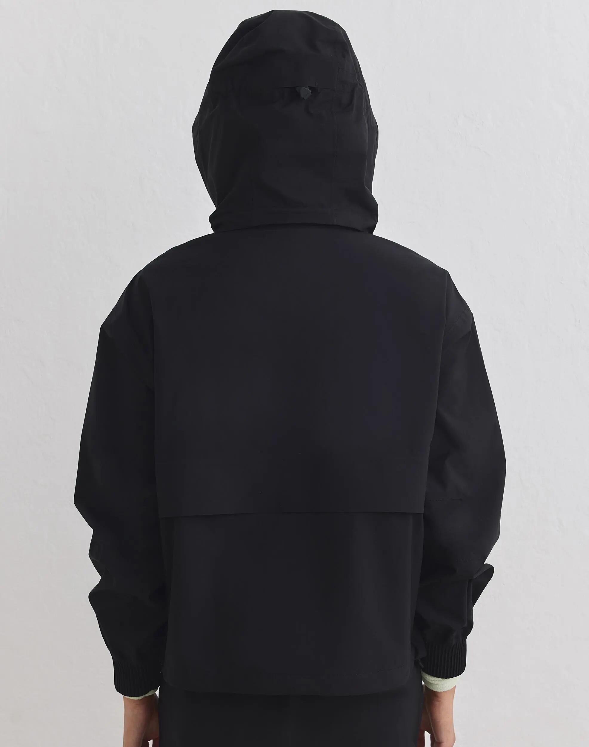 Mujer Anorak Impermeable Elástico Negro 5/6