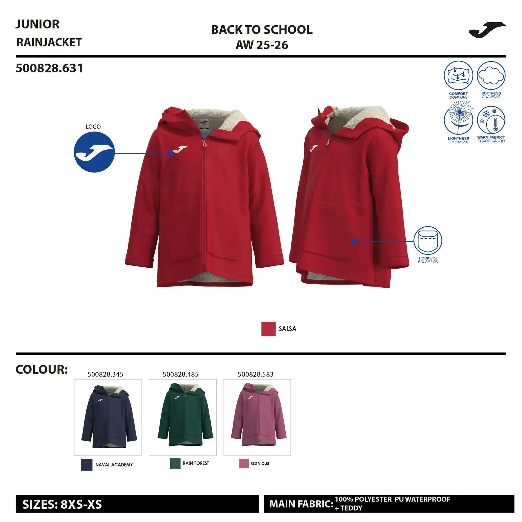 Giacca impermeabile bambino Joma Camp 2/2