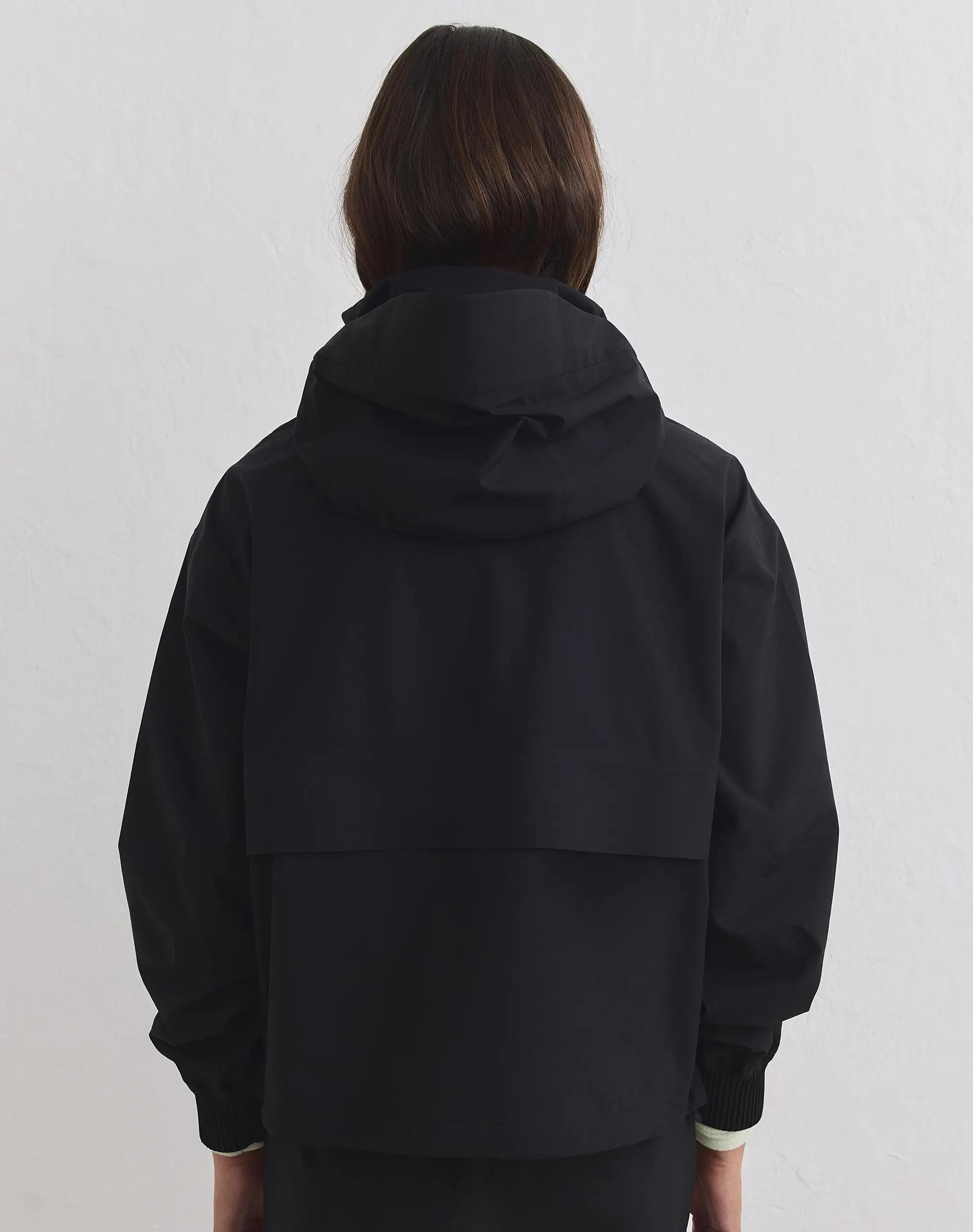 Mujer Anorak Impermeable Elástico Negro 2/6