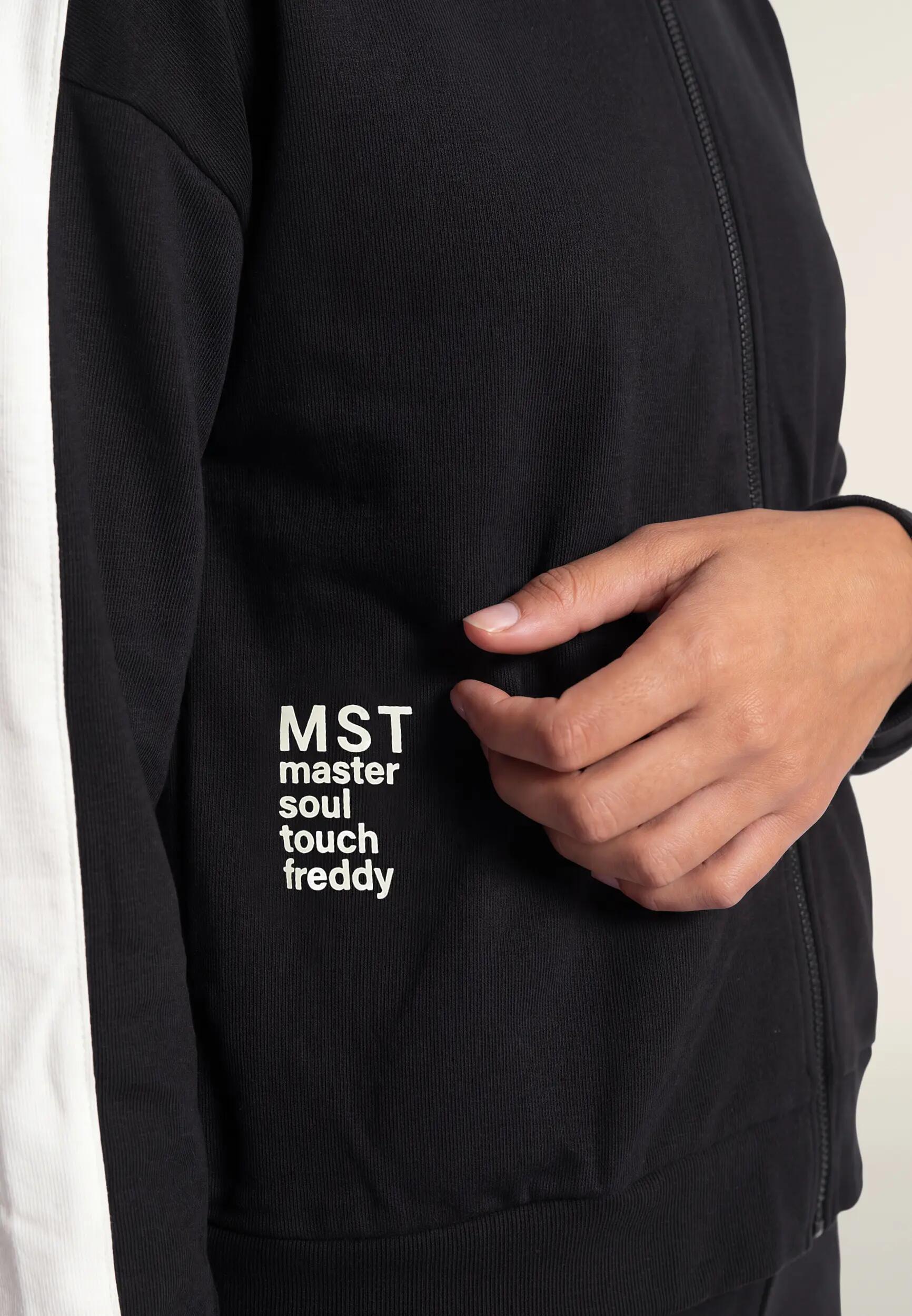 Felpa donna con cappuccio zip e dettagli MST 4/6