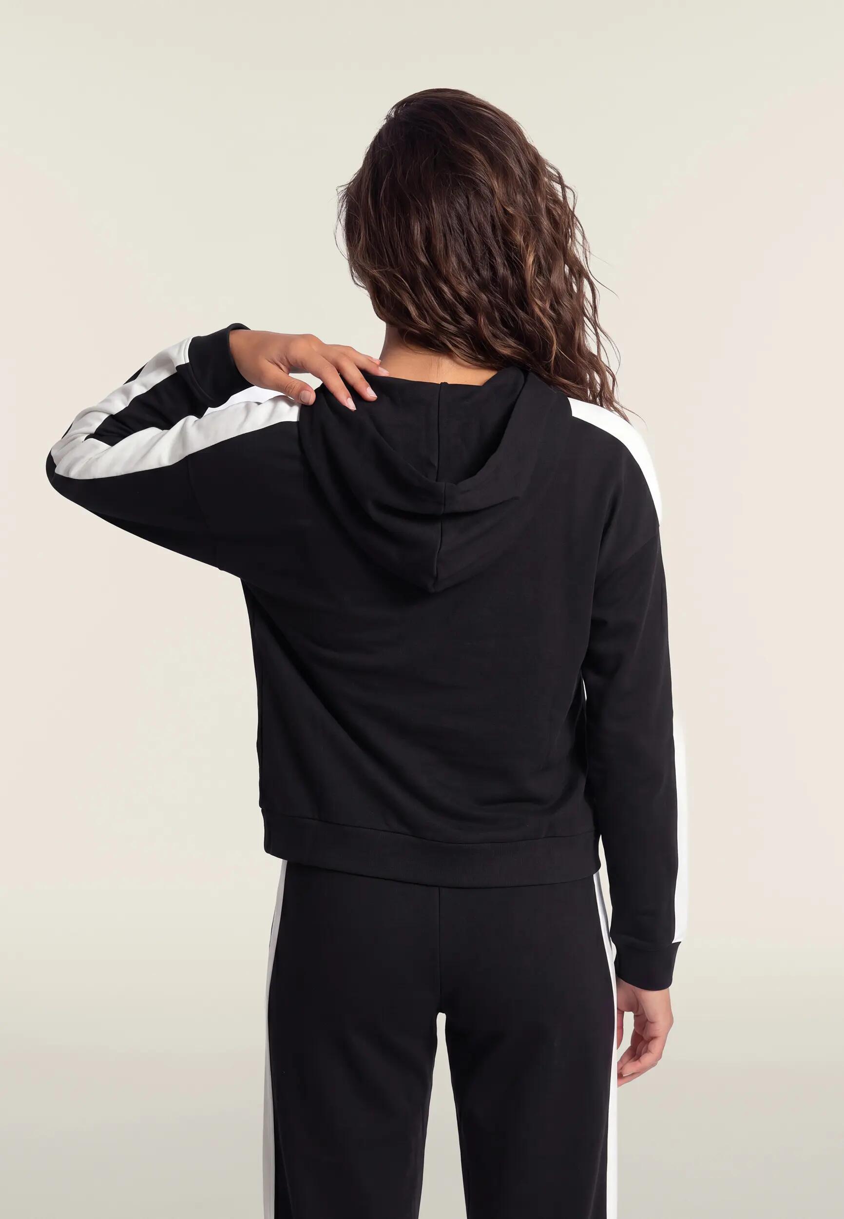 Felpa donna con cappuccio zip e dettagli MST 3/6