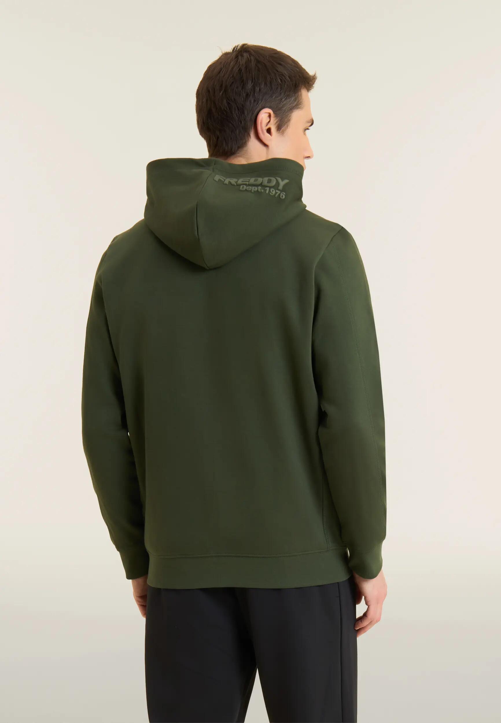 Chándal de hombre de felpa perchada con cremallera y capucha con estampado 3D 3/7