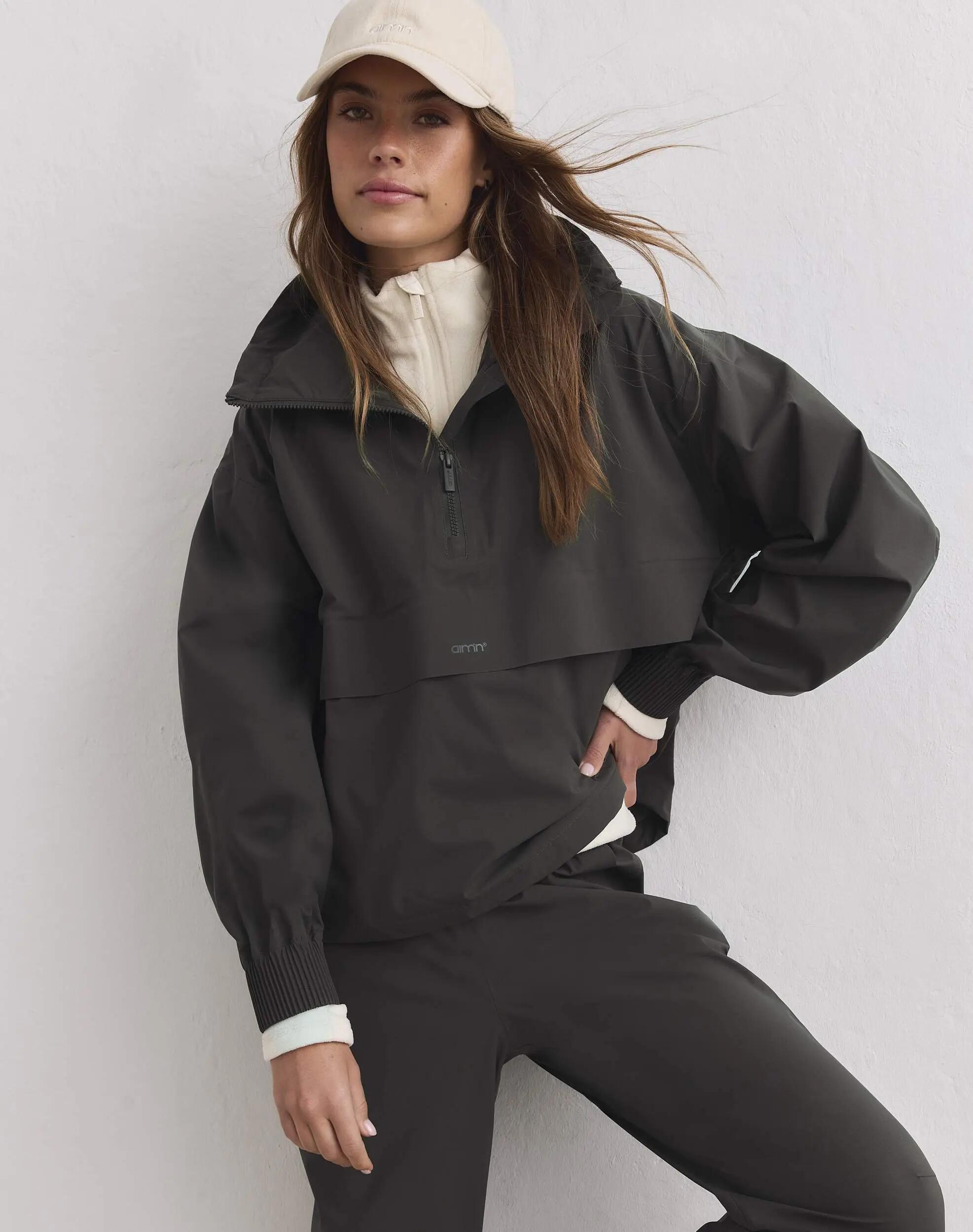 Mujer Anorak Impermeable Elástico Hiedra Oscura 5/6