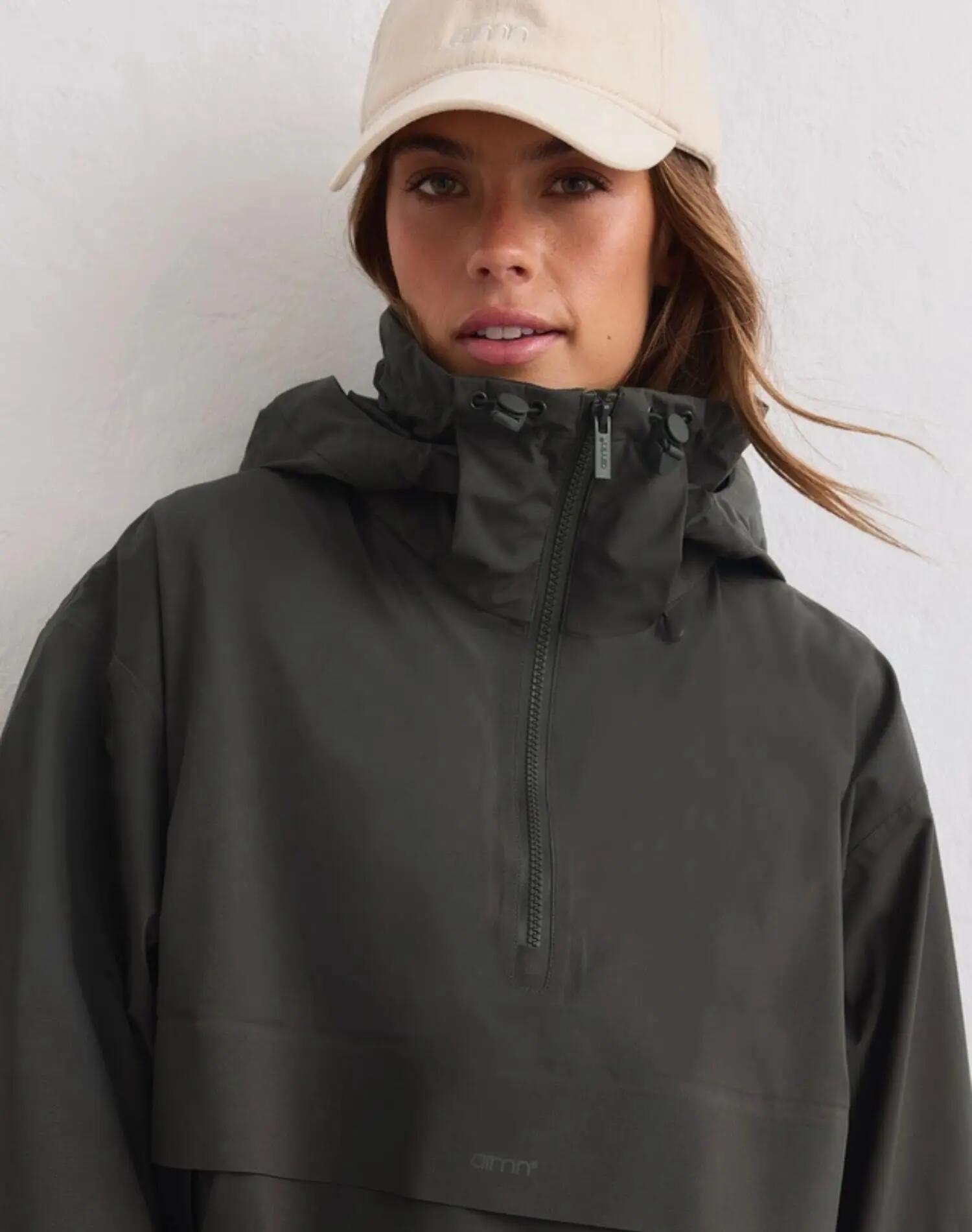 Mujer Anorak Impermeable Elástico Hiedra Oscura 4/6