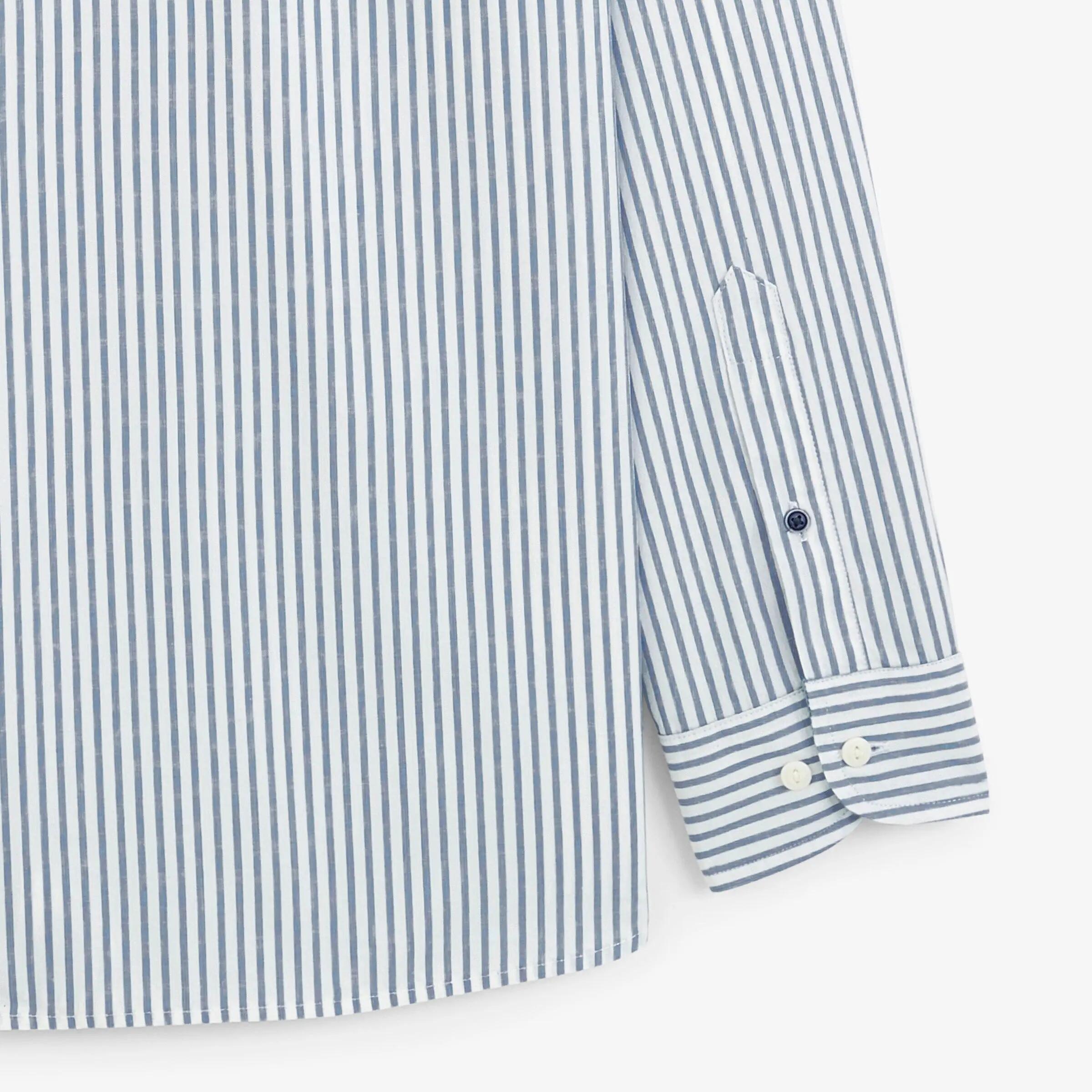 Chemise manches longues rayée en coton bleu 5/6