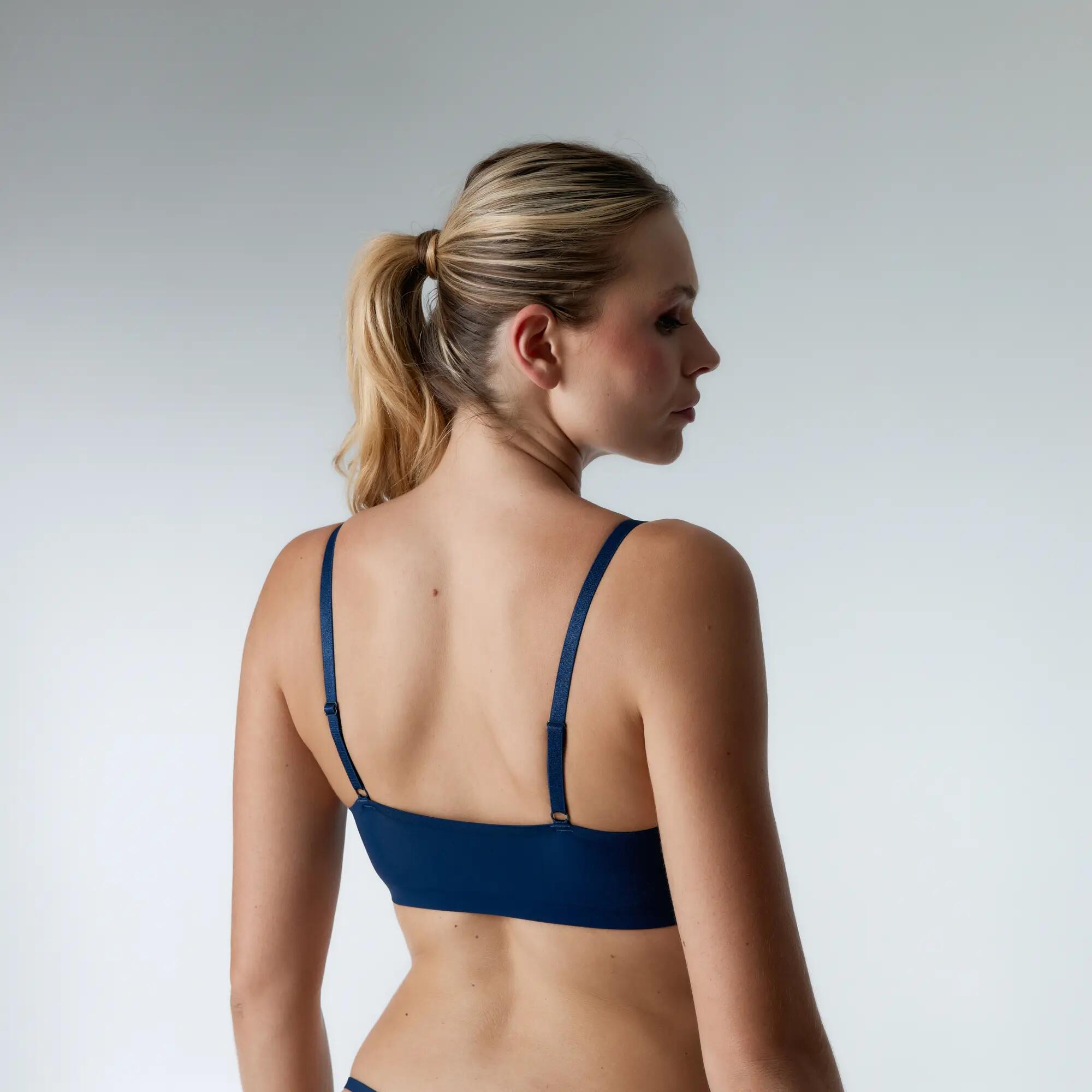 Top sport Reggiseno a triangolo Eryx da donna Black Limba Naval Blue Microfibra 2/5
