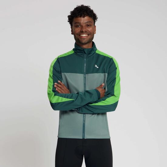 Veste d'Hiver de Vélo Homme Freeze Vert Sauge