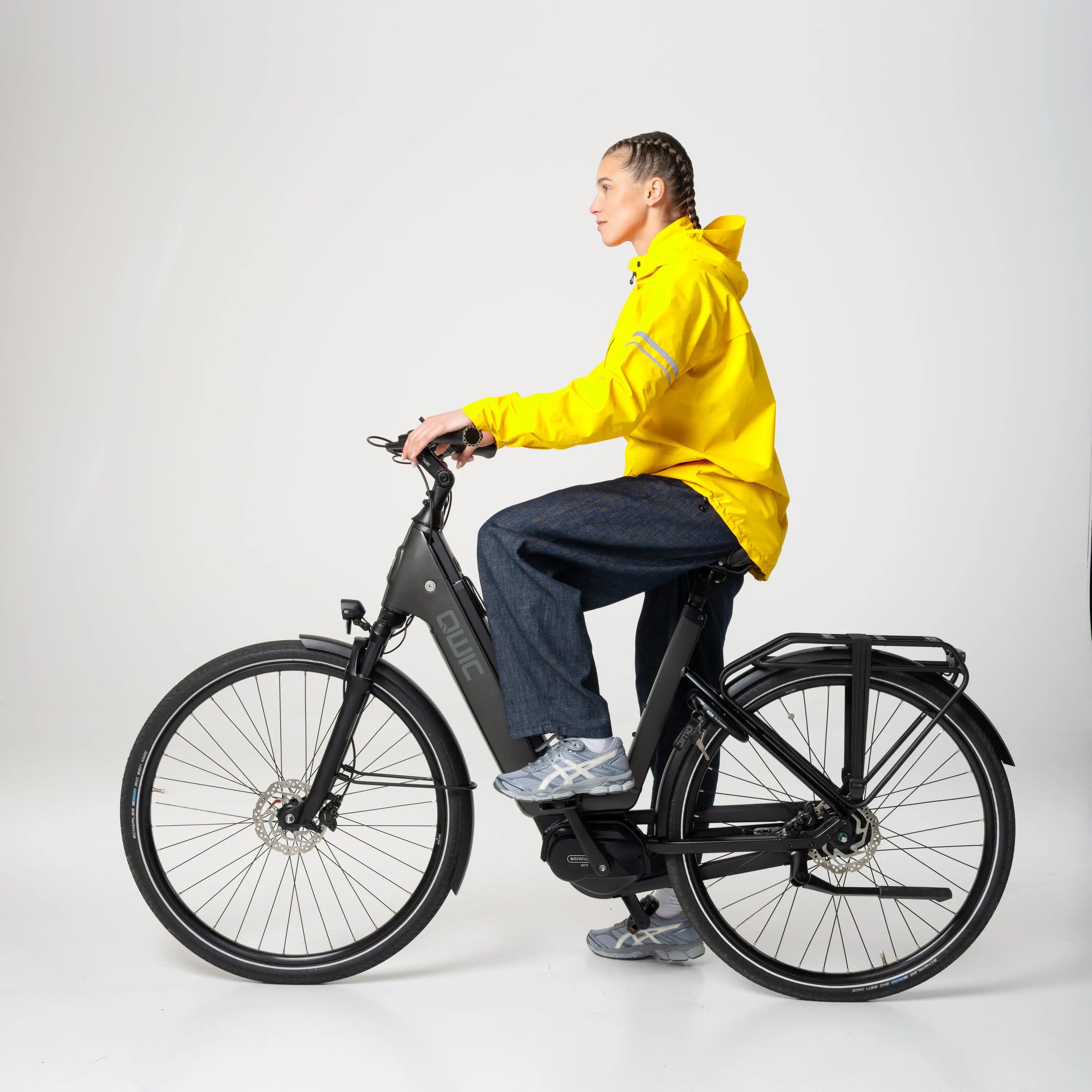 Dames Fietsen Regenjas Waterdicht Ademend Geel Original II 4/6