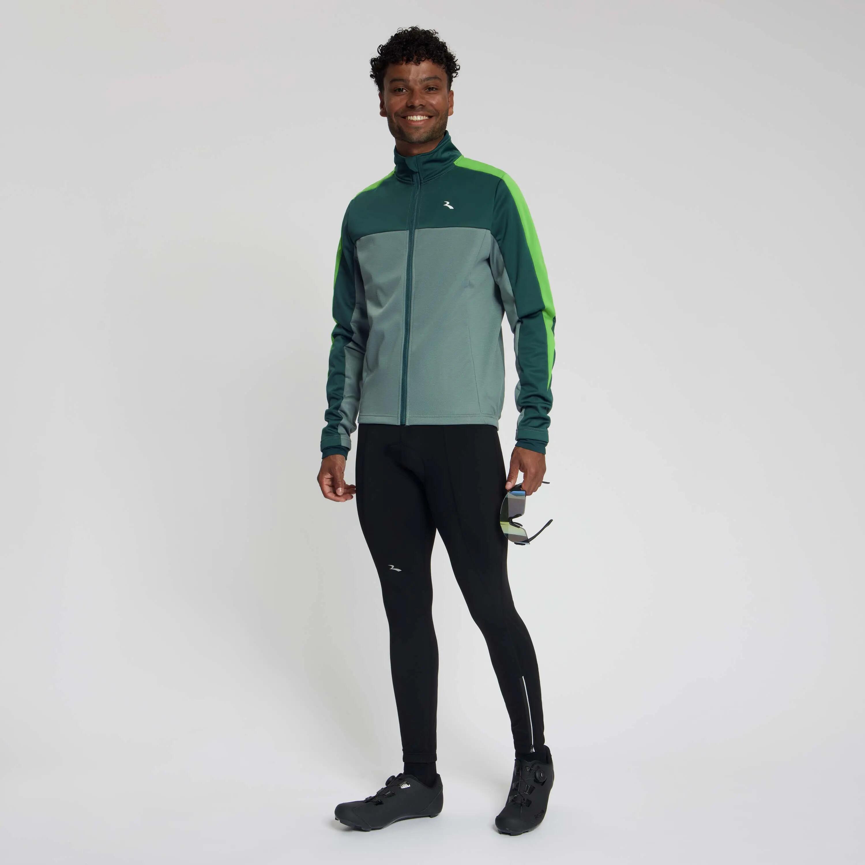 Veste d'Hiver de Vélo Homme Freeze Vert Sauge 6/7