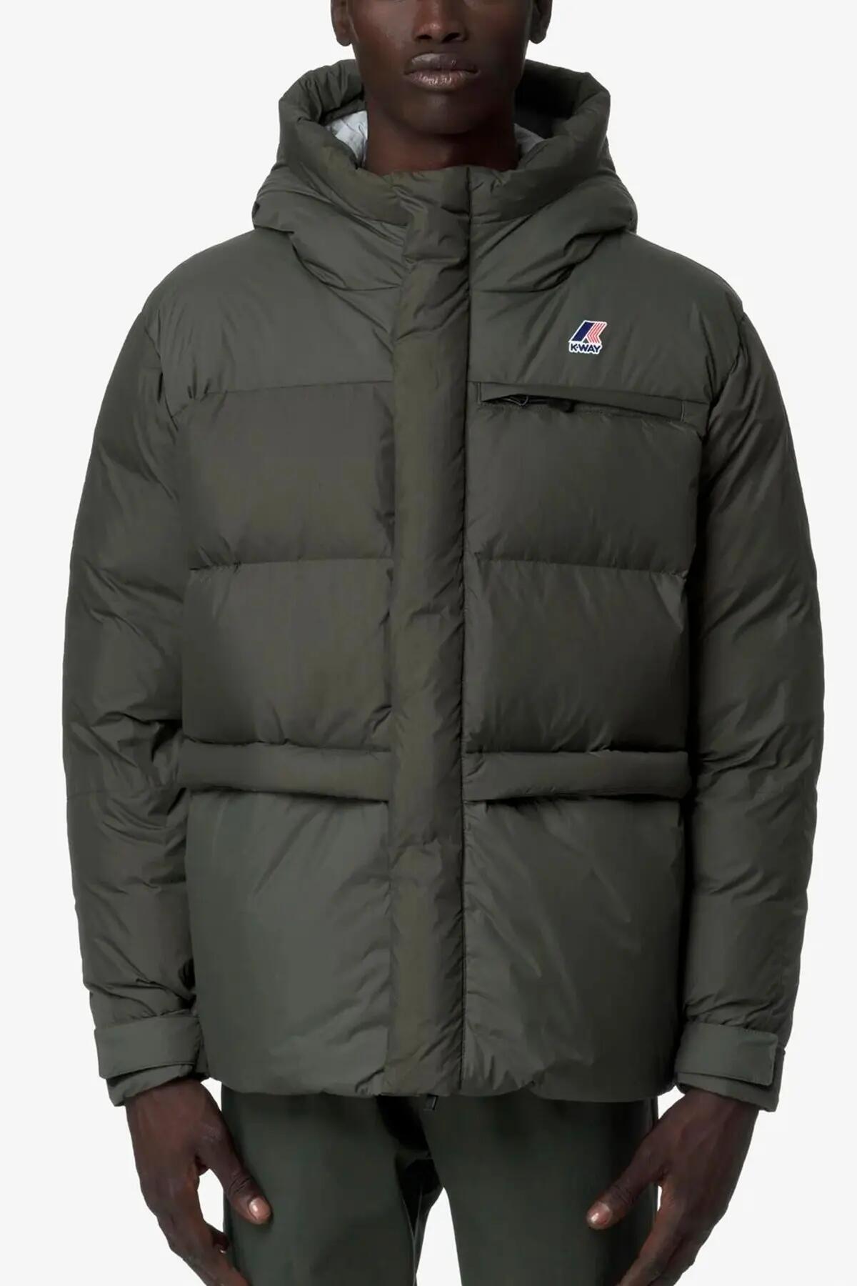 Giacca K-way Modello Le Vrai 4.0 Aurele Heavy Warm Colore Verde 4/5