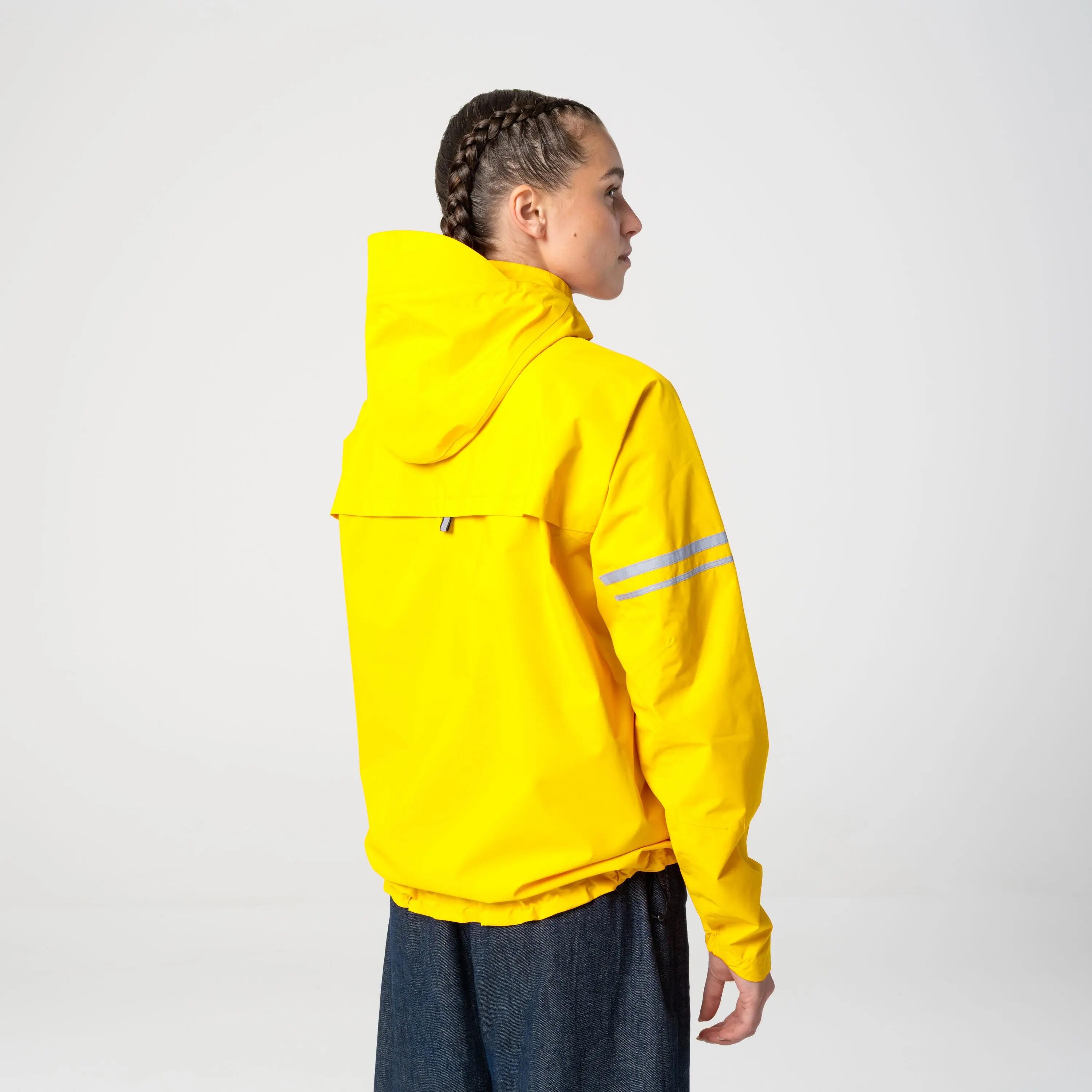 Dames Fietsen Regenjas Waterdicht Ademend Geel Original II 3/6