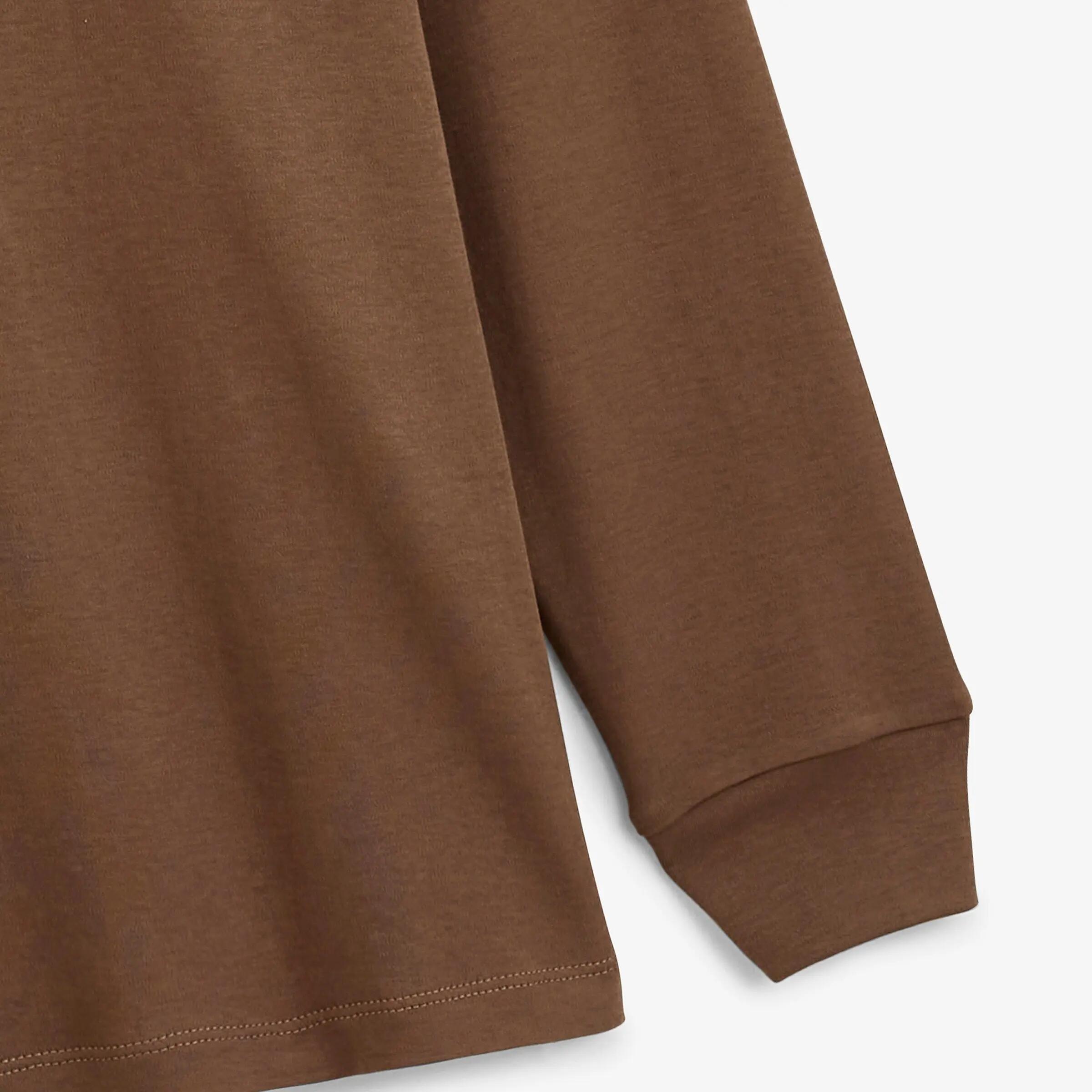 Polo de manga larga con cremallera en algodón interlock 4/4