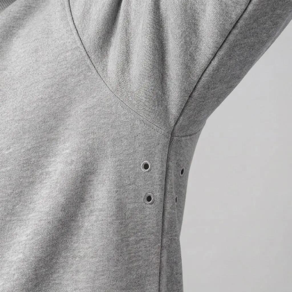 Sweater unisexe vélo casual coupe ample gris 7/7