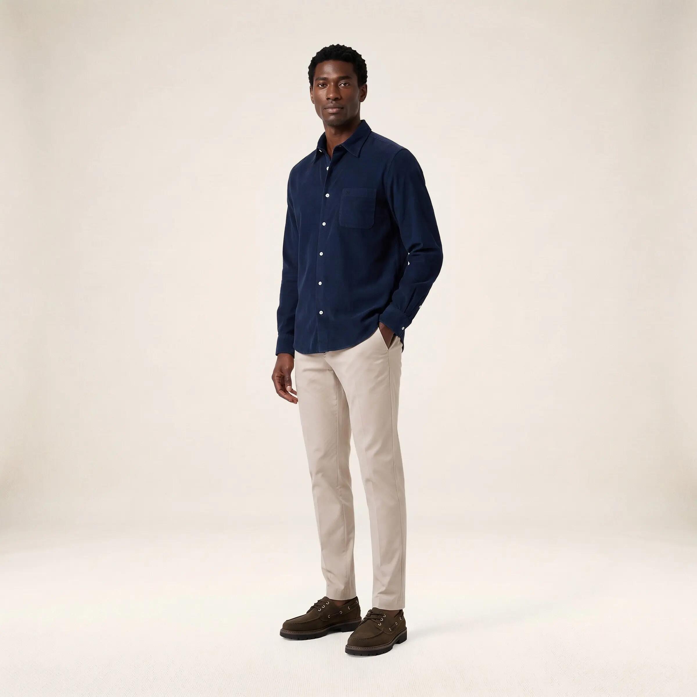 Camicia a maniche lunghe in velluto a coste 6/6