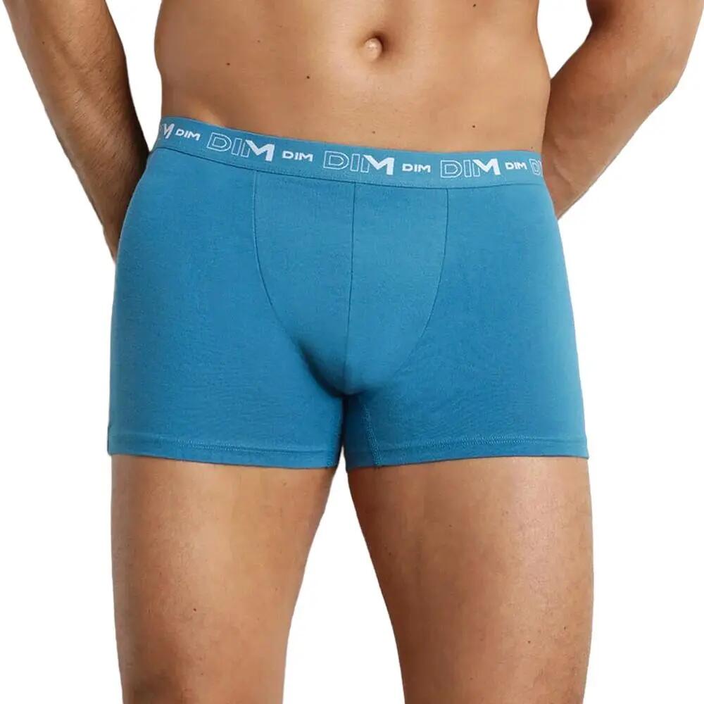 Dim Boxer Uomo Elasticizzati - Confezione da 3 Blu 3/4