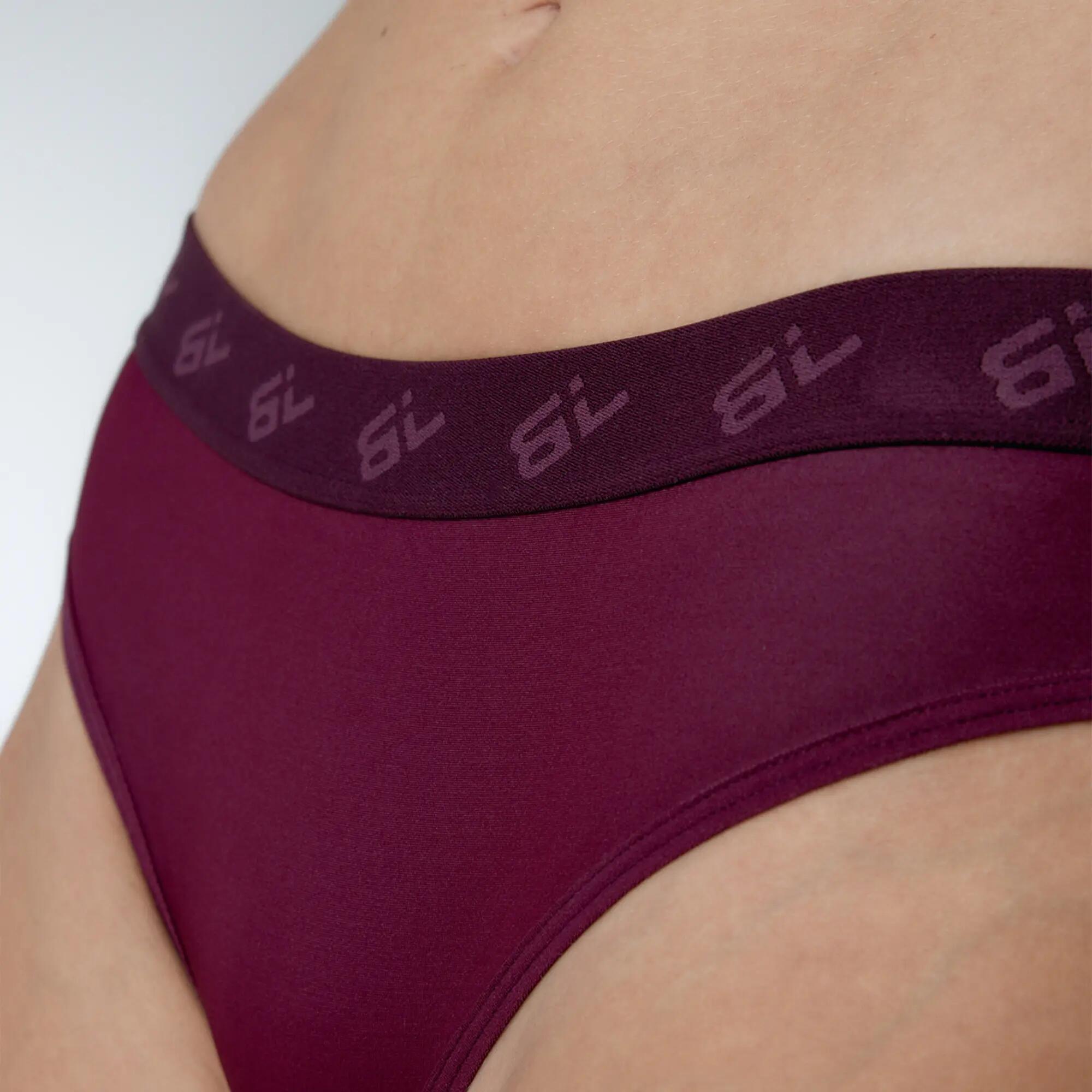 Slip brésilien Mesha pour femmes Black Limba Burgundy invisible 3/5